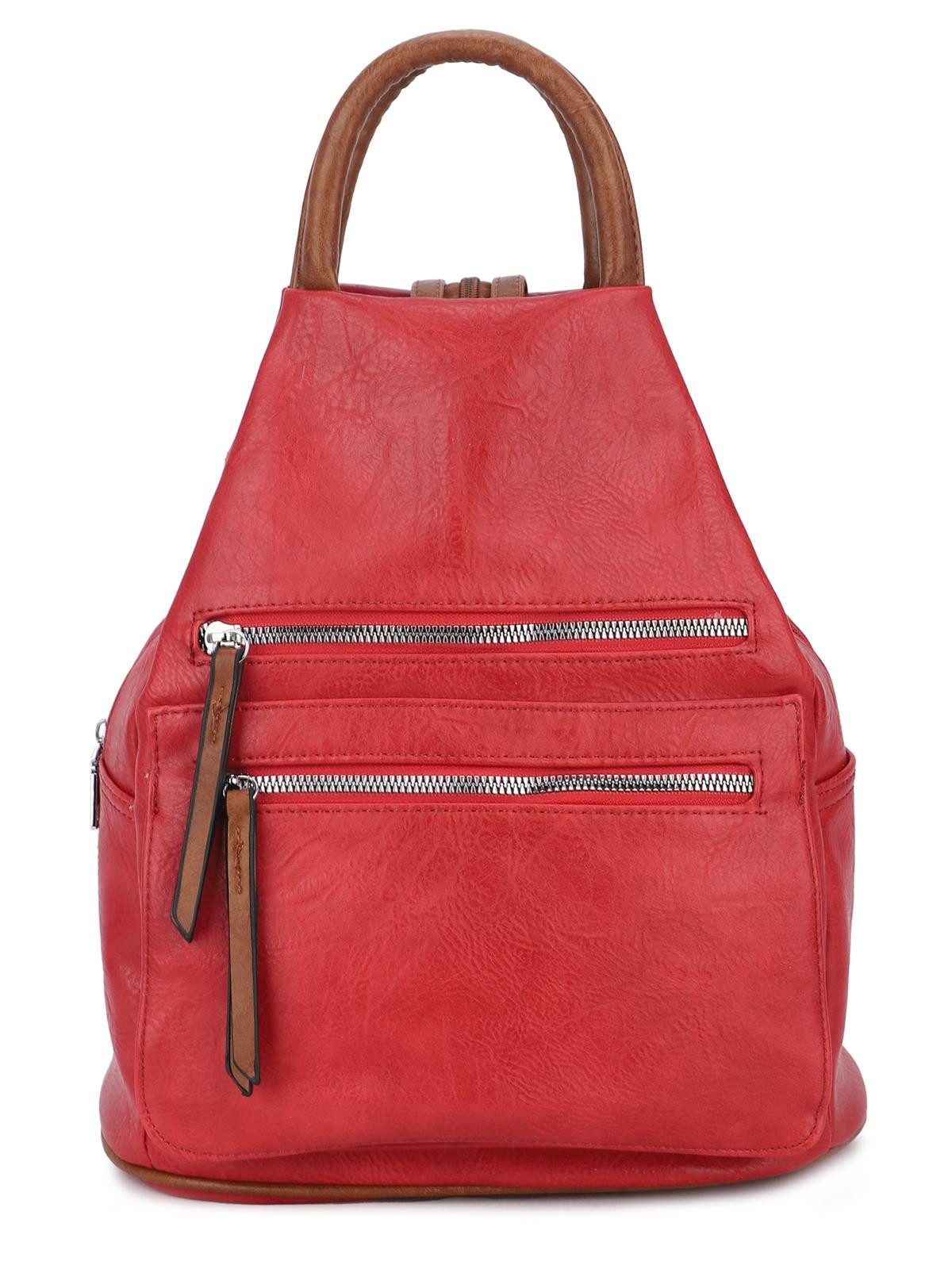 ITALYSHOP24 Rucksack Damen Freizeitrucksack Tasche Umhängetasche, CityRucksack Handtasche Backpack Tagesrucksack Daypack