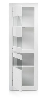 Furn.Design Wohnwand Nobile, (Wohn- und Esszimmer Möbel-Set 4-teilig in weiß), Hochglanz, mit Soft-Close