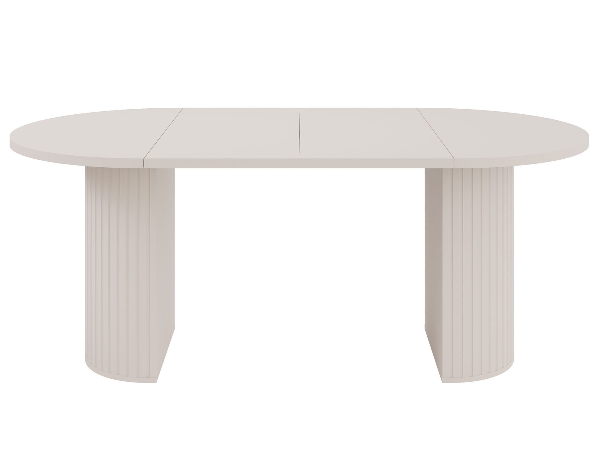 Beautysofa Esstisch ORION ausziehbar 100–188 cm (Modernes geriffeltes Design), geriffelte Tischbeine