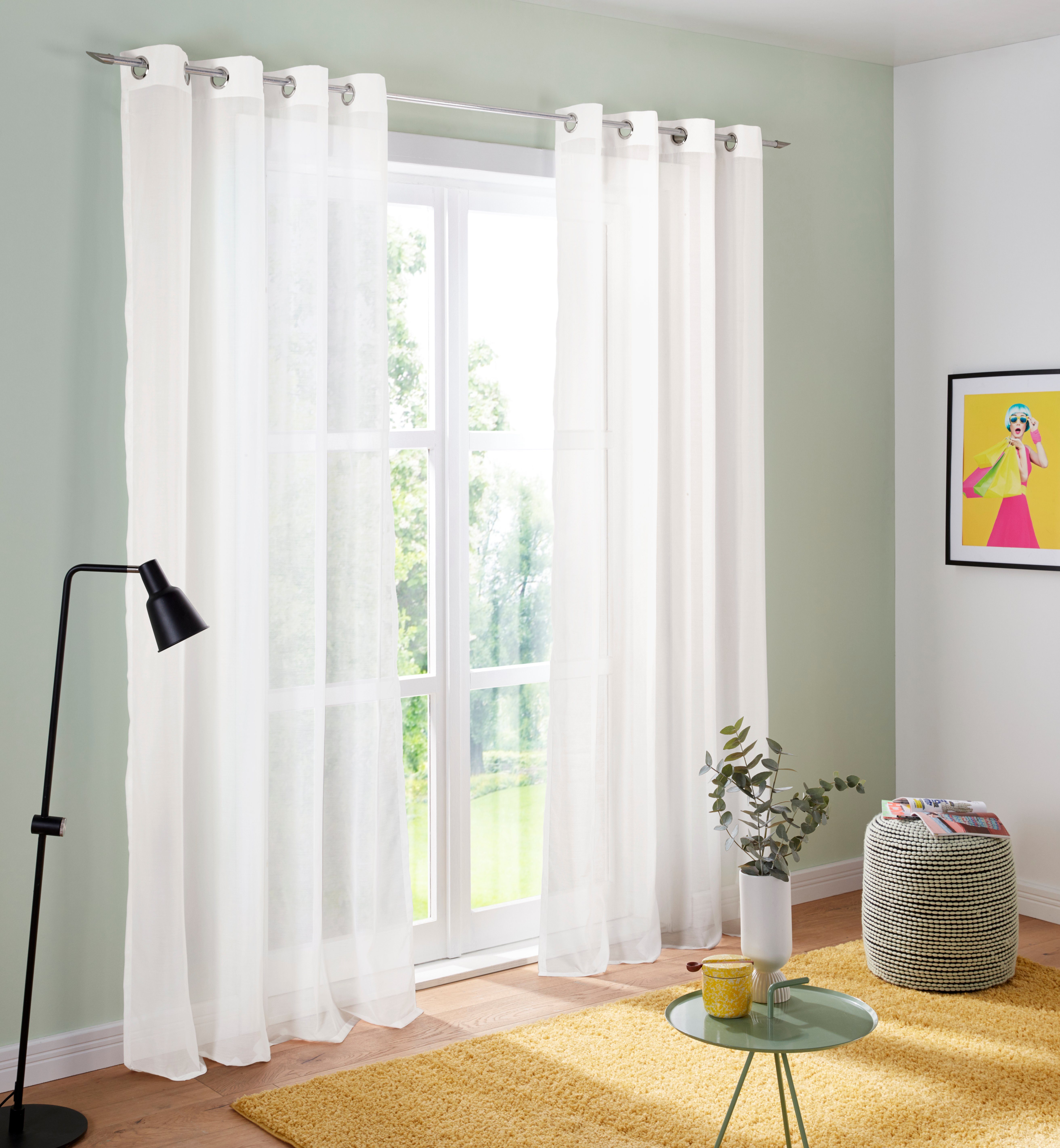 my home Gardine Malin, Ösen (2 günstig online kaufen
