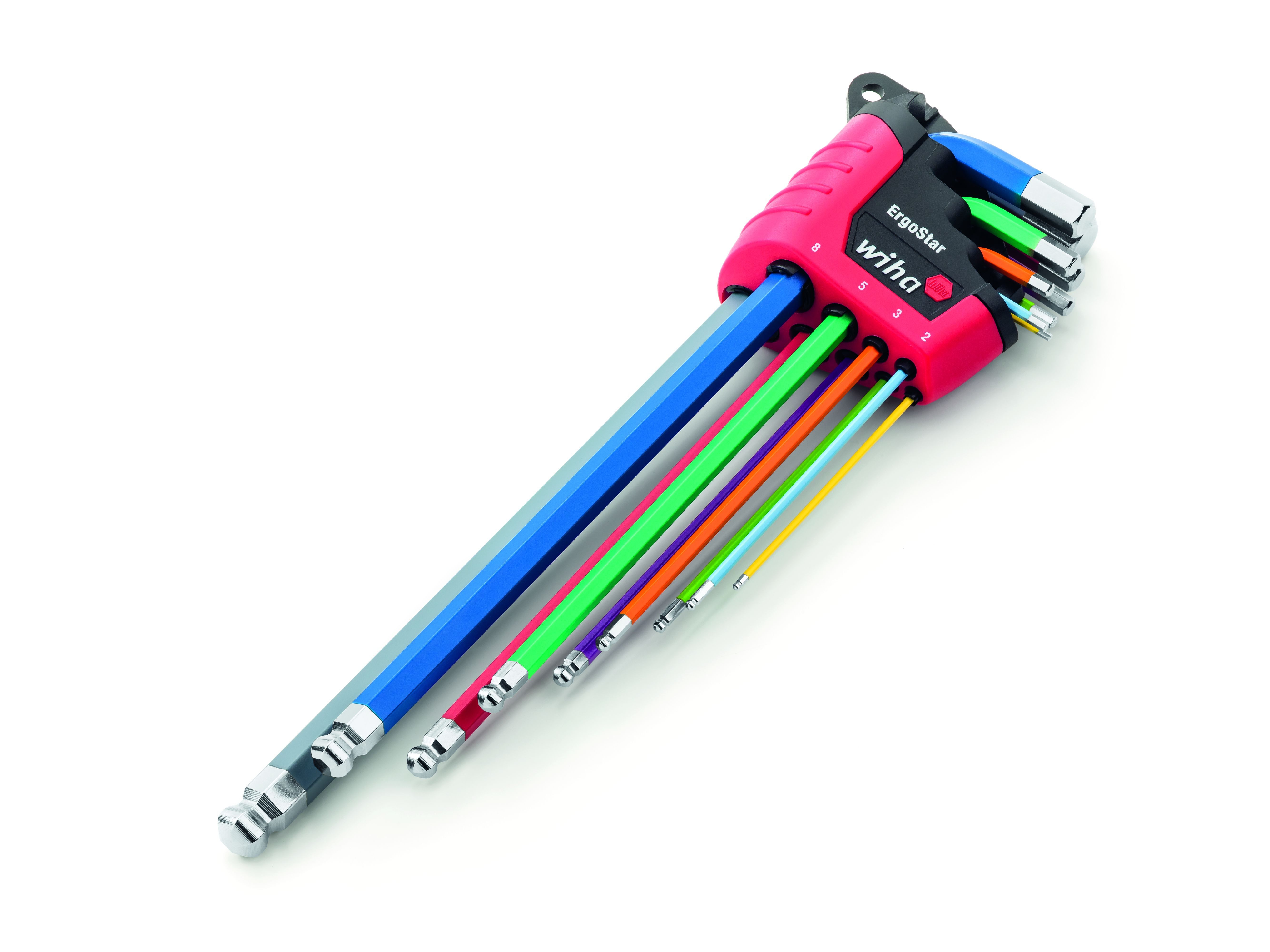 Wiha Stiftschlüssel ErgoStar Halter (41483) - 10 tlg., leuchtend, farbig, metrisch