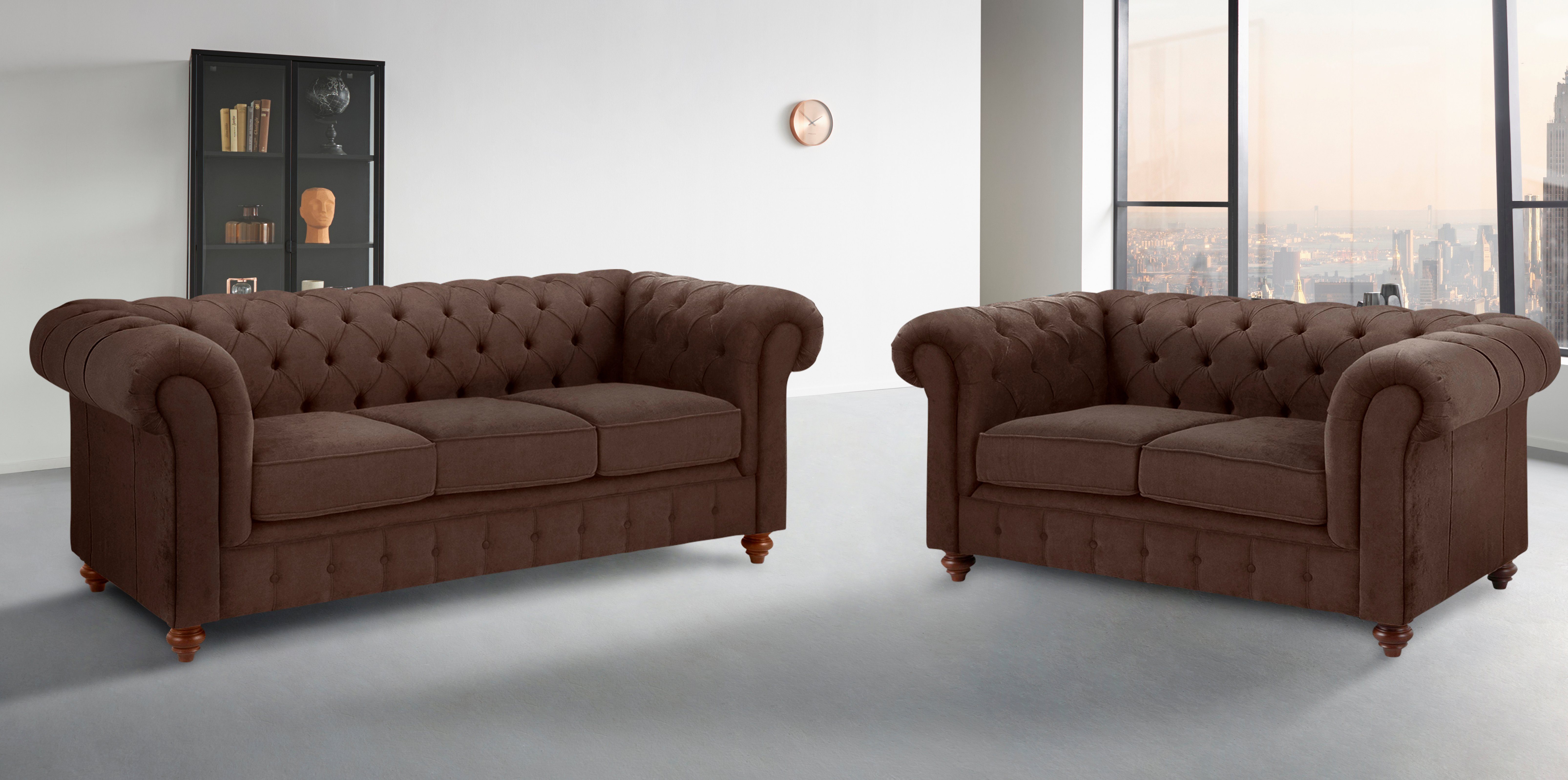 Home affaire Sitzgruppe Chesterfield, (2-tlg), hochwertige günstig online kaufen