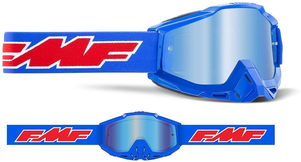 FMF Arbeitsschutzbrille Goggles Powerbomb Rocket (Mirror Blue)