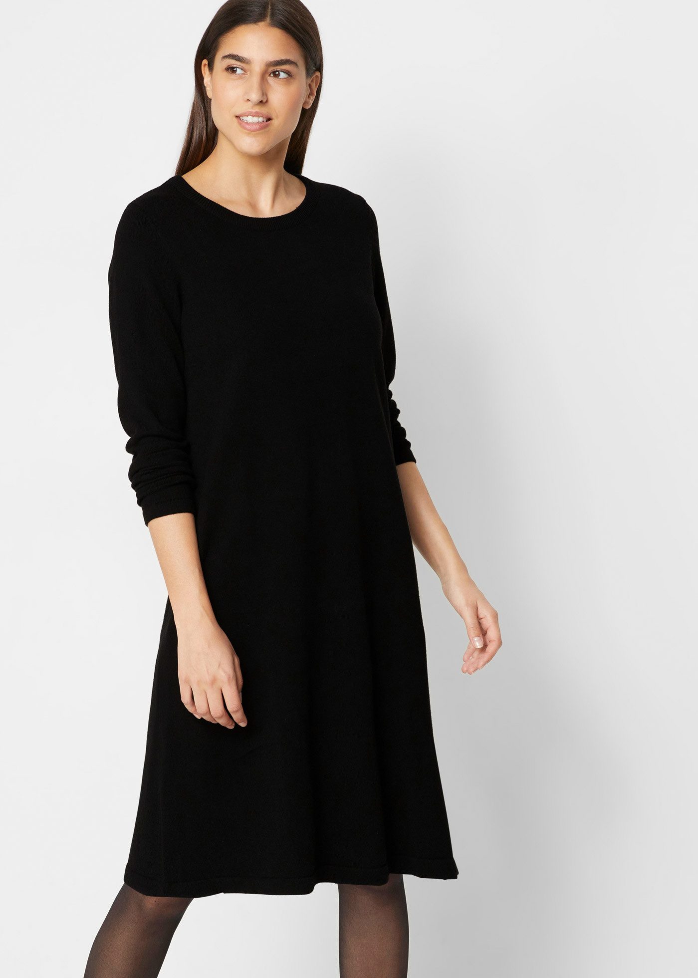 bonprix Strickkleid Strickkleid mit recycelter Baumwolle