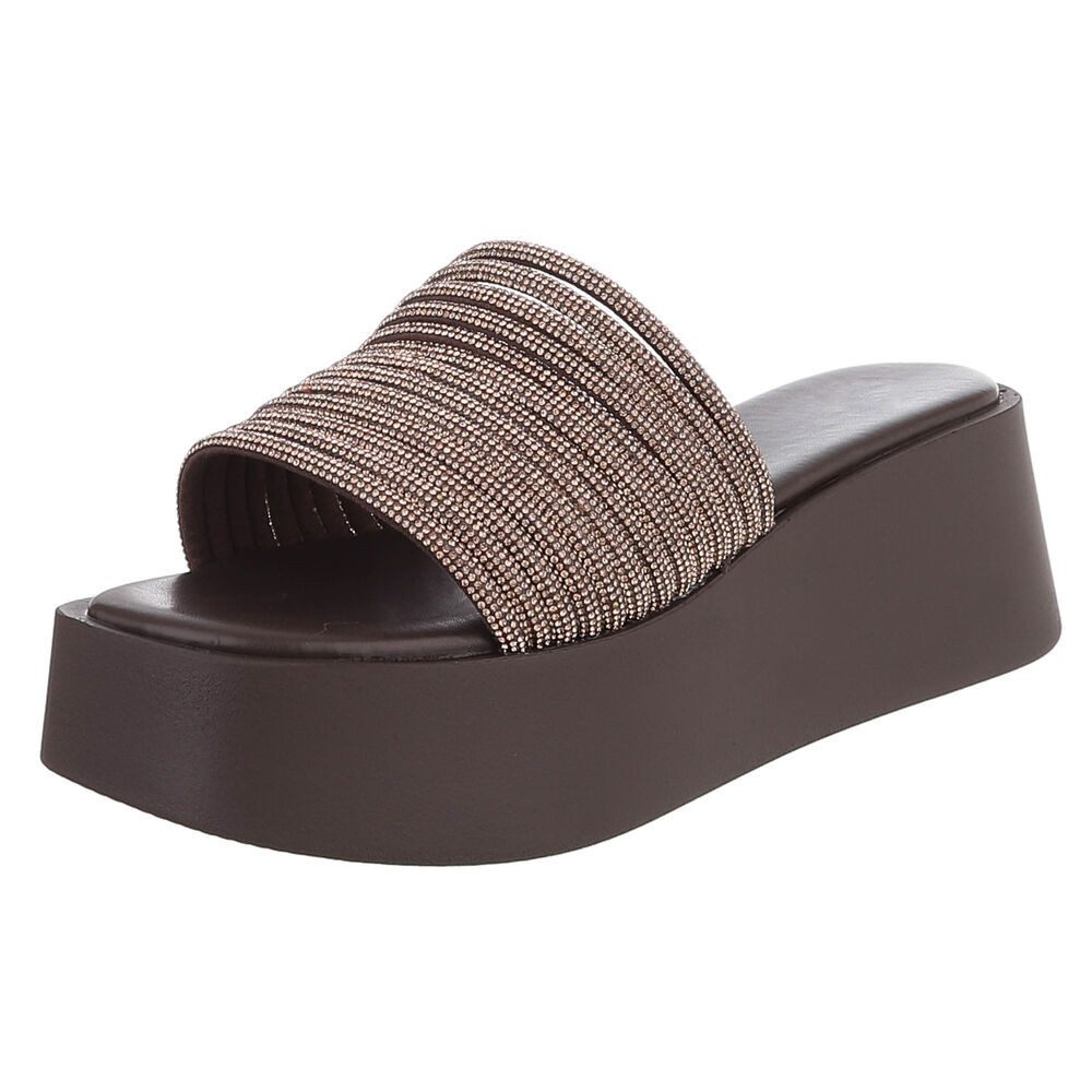 Ital-Design Moderne Plateausandalen mit stilvollem Design für Damen Plateau günstig online kaufen