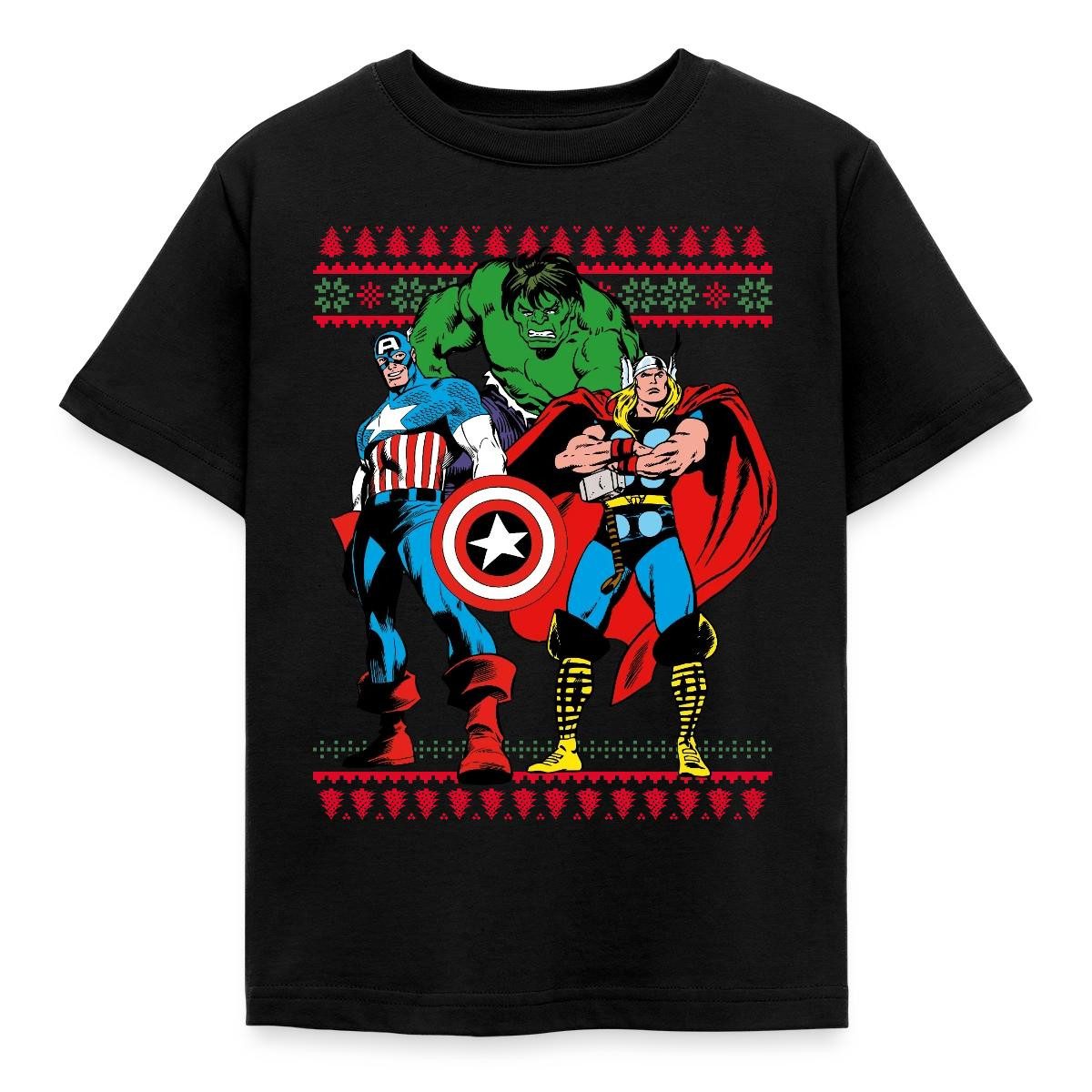 T-Shirt Avengers Superhelden Ugly Christmas Kinder T-Shirt