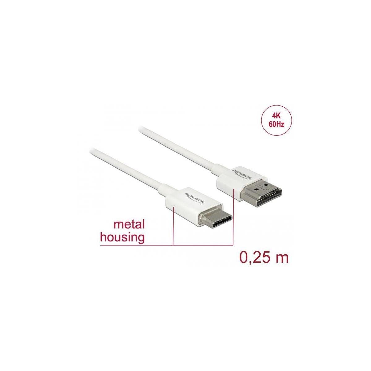 Delock 85140 - Kabel High Speed HDMI mit Ethernet - HDMI-A... Computer-Kabel, HDMI-A, HDMI (25,00 cm)