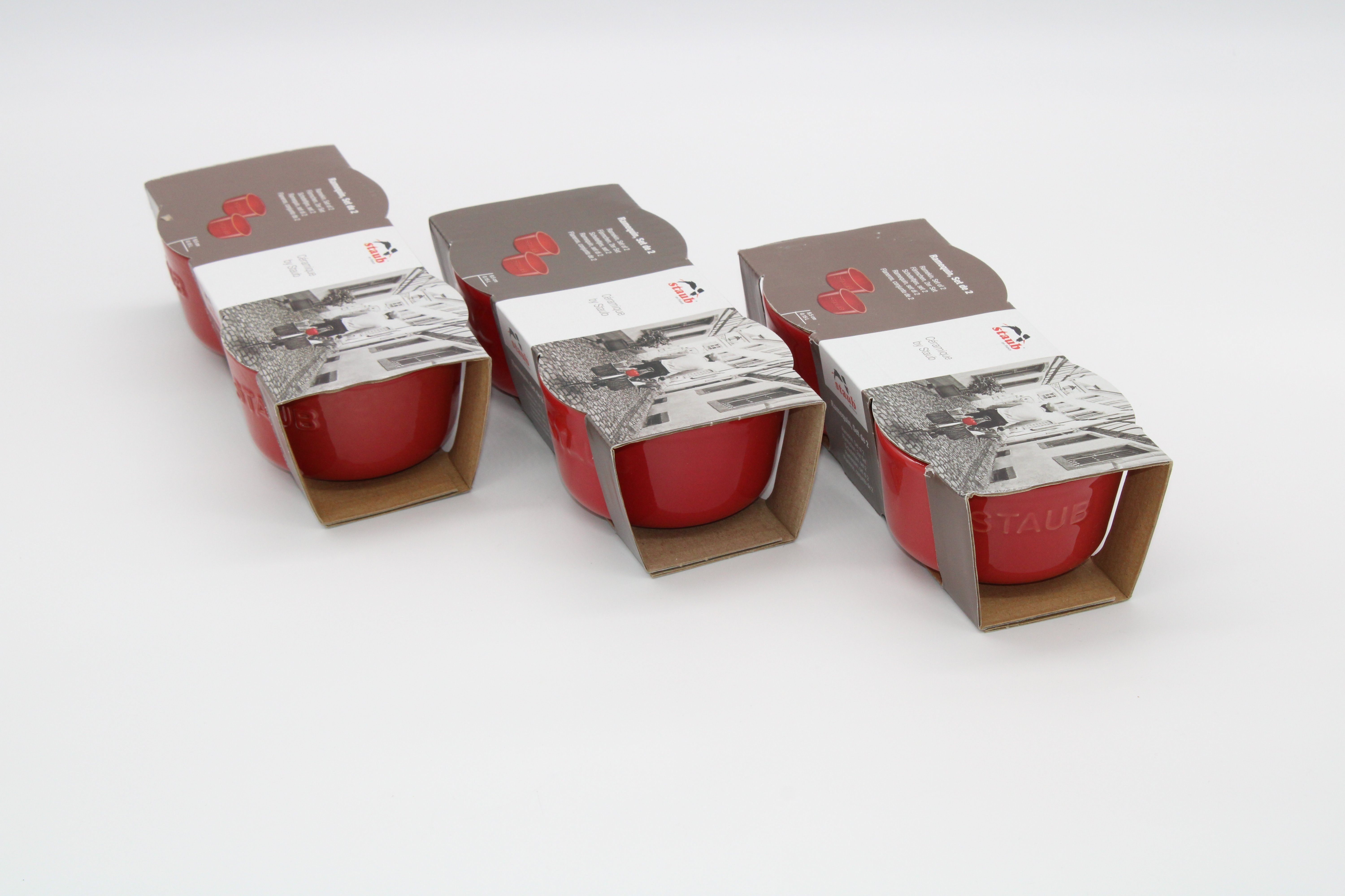 Staub Dessertschale Keramik Dessertschale Auflaufform Förmchen, rund, 6er Set Kupfer, (6-tlg), Spülmaschinenfest