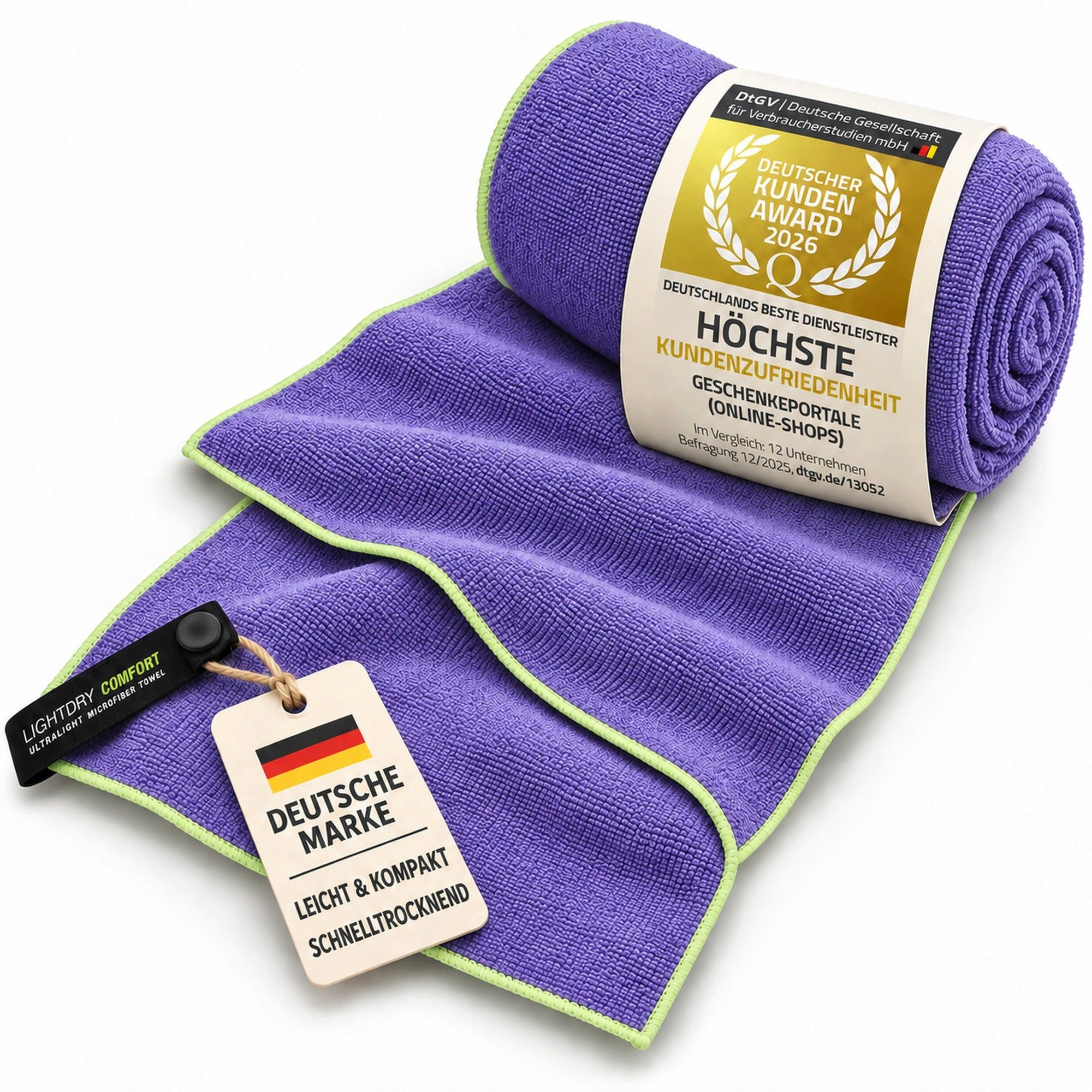 LightDry Reisehandtuch LightDry Reisehandtuch – Leichtes Mikrofaser-Sport und Strandhandtuch, Sport, Strand & Badehandtuch von LightDry