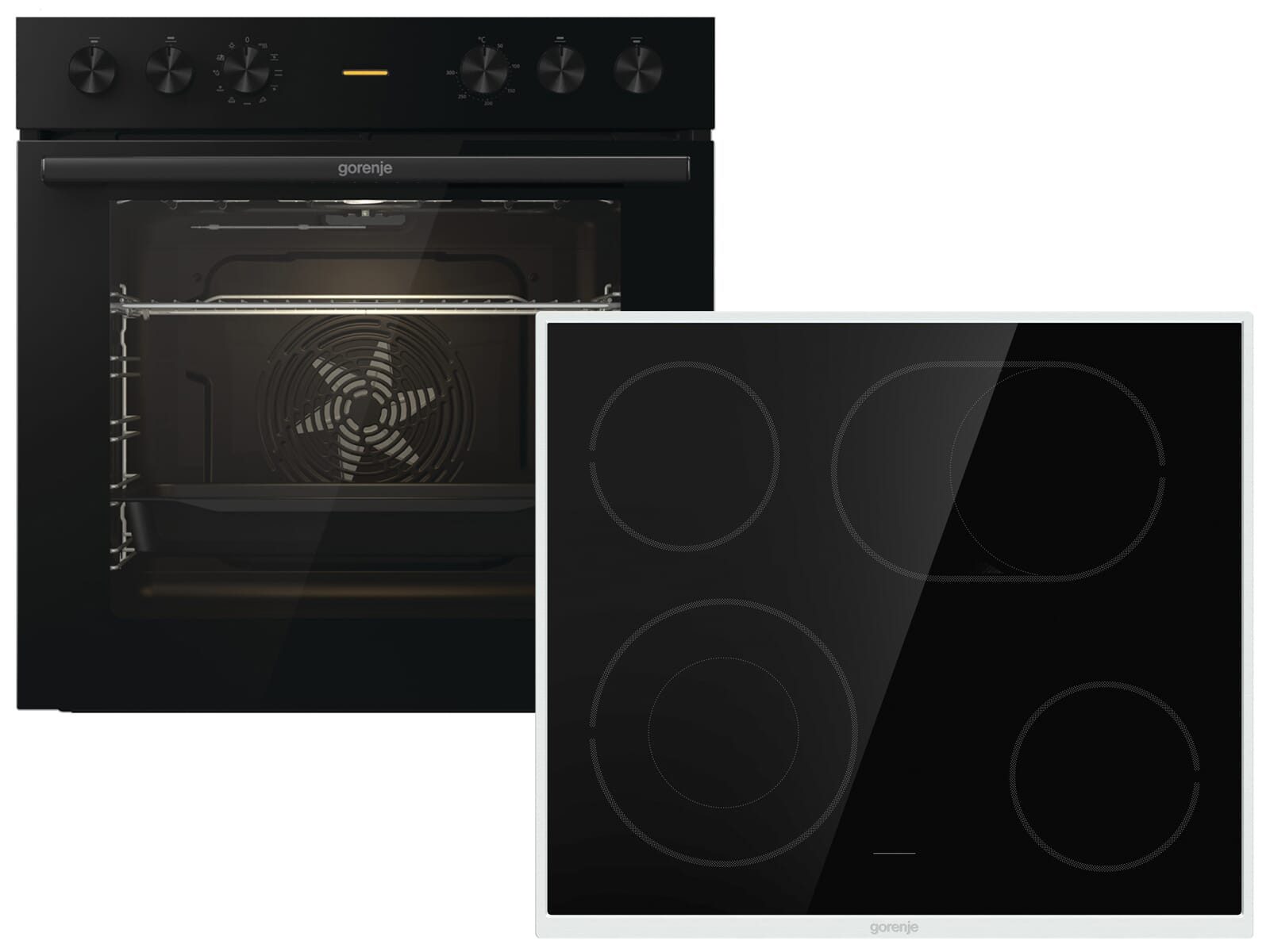 GORENJE Elektro-Herd-Set, mit kein Auszug vorhanden, Reinigung mit Wasser / Dampf