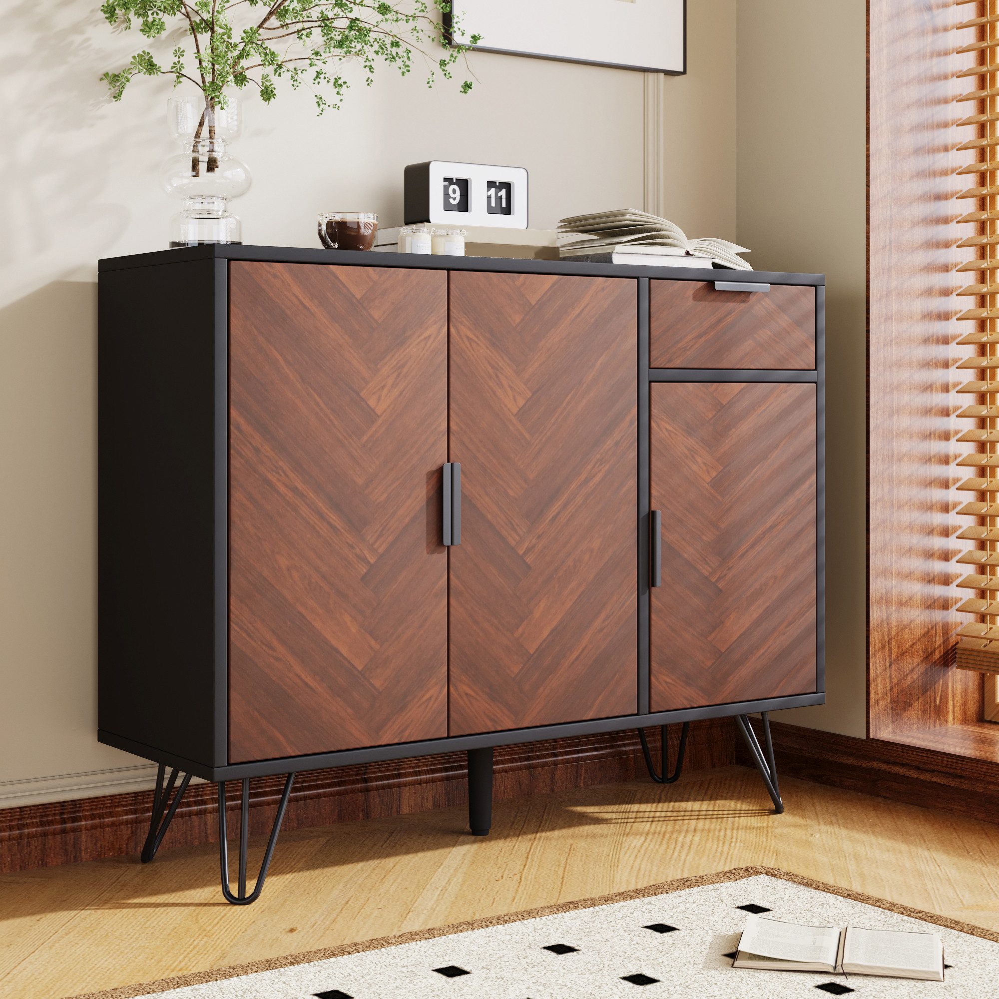 SOFTWEARY Sideboard Breite 90 cm
