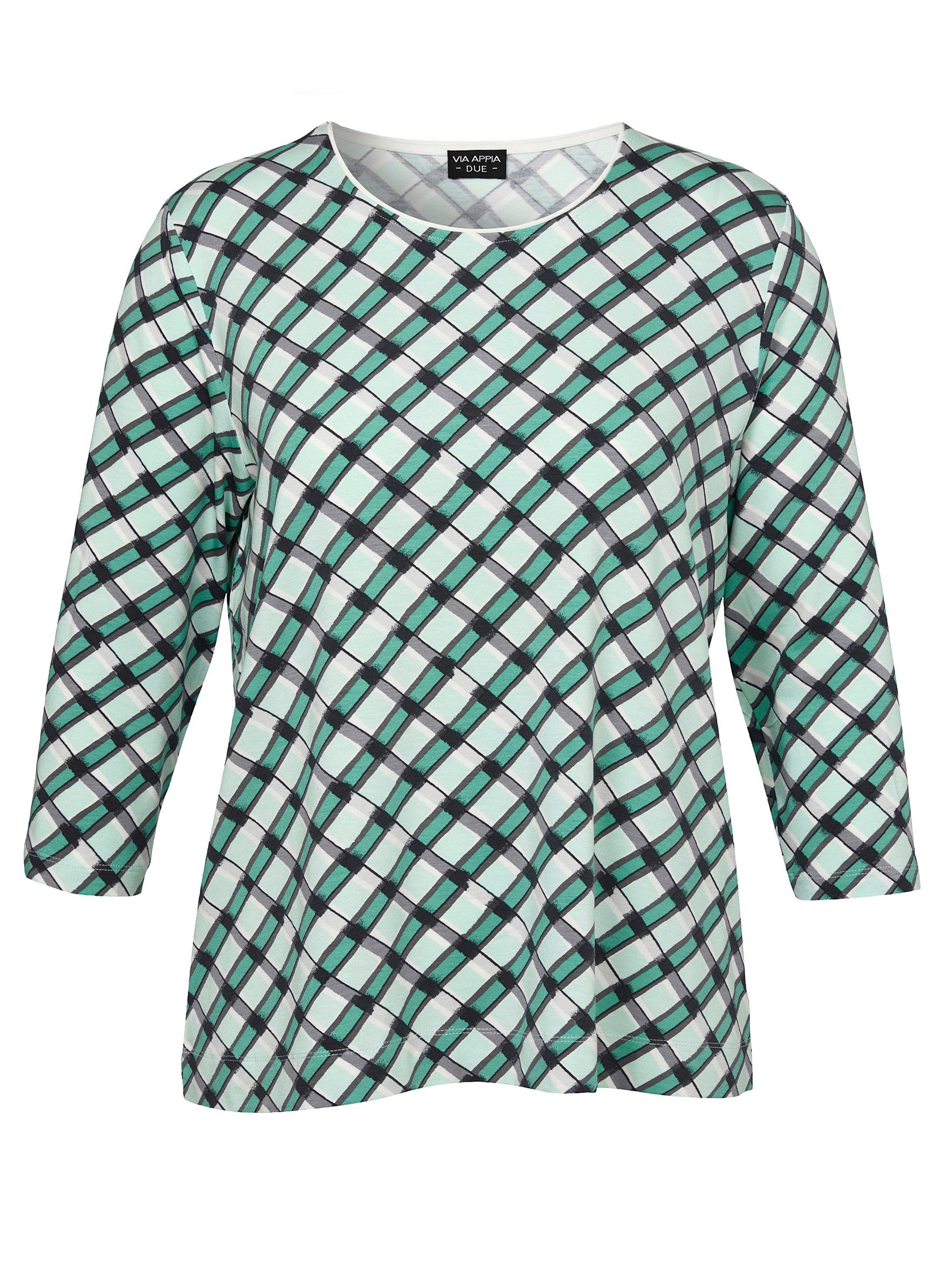 VIA APPIA T-Shirt T-Shirt Rundhals 3/4 Arm Druck günstig online kaufen