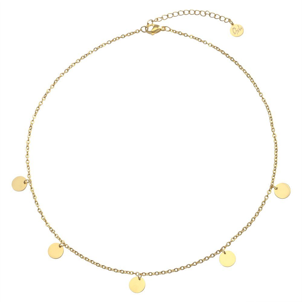 Heideman Kette mit Anhänger Kreise rose goldfarben (keine Angabe, inkl. Geschenkverpackung), mit Kreis Anhänger
