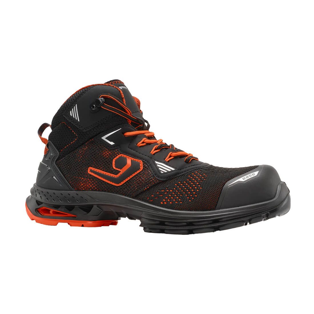 Base Footwear B1705A - Paris S1PS ESD LG SC FO SR Schwarz/Orange Sicherheitsschuh Schutzkappe 200 Joule