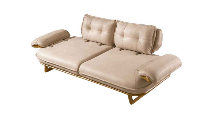 JVmoebel 3-Sitzer Moderne Beige Couch Designer Dreisitzer Wohnzimmer 3-Sitzer Edles Sofa, 1 Teile, Made in Europa