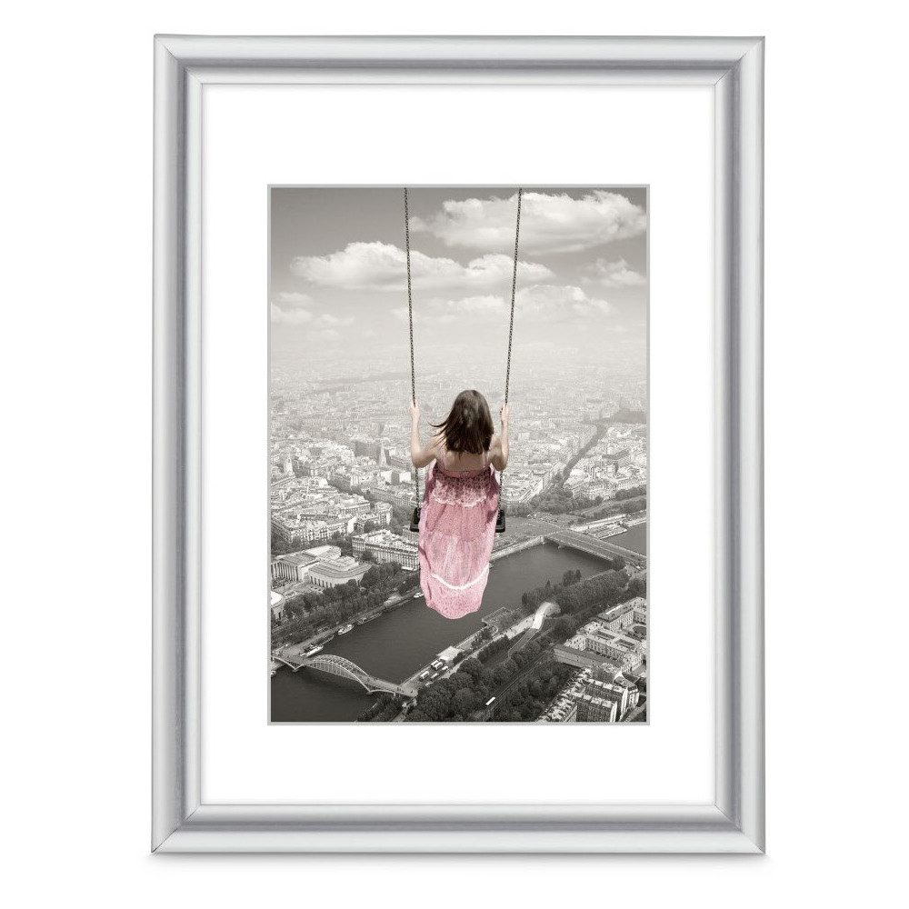 Hama Bilderrahmen Hama Kunststoffrahmen Swing 10x15cm silber - Bilderrahmen.