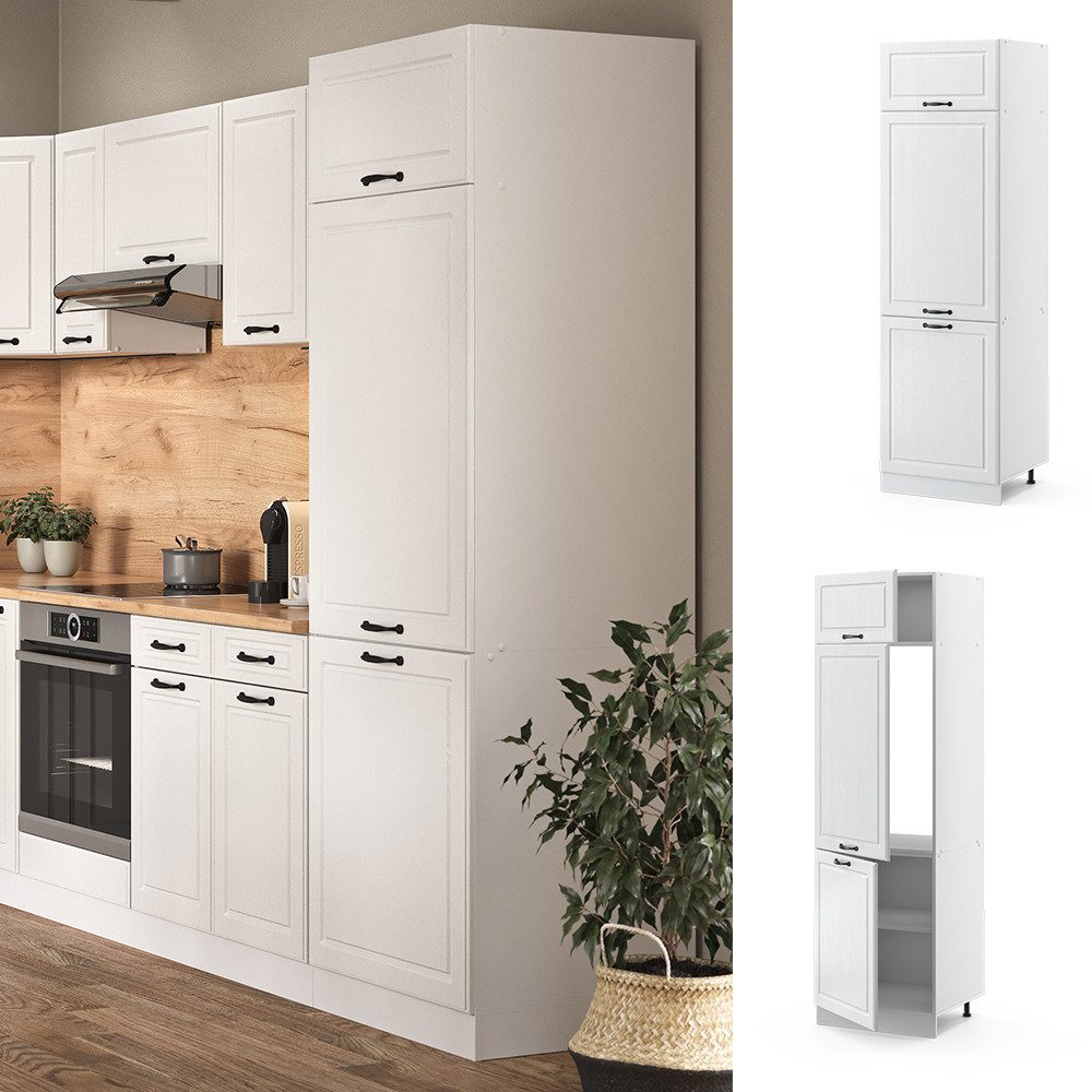 Vicco Kühlumbauschrank R-Line, Weiß Landhaus/Weiß, 60 günstig online kaufen