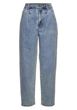 Buffalo Relax-fit-Jeans in High-waist-Form mit Bundfalten, Crop-Design