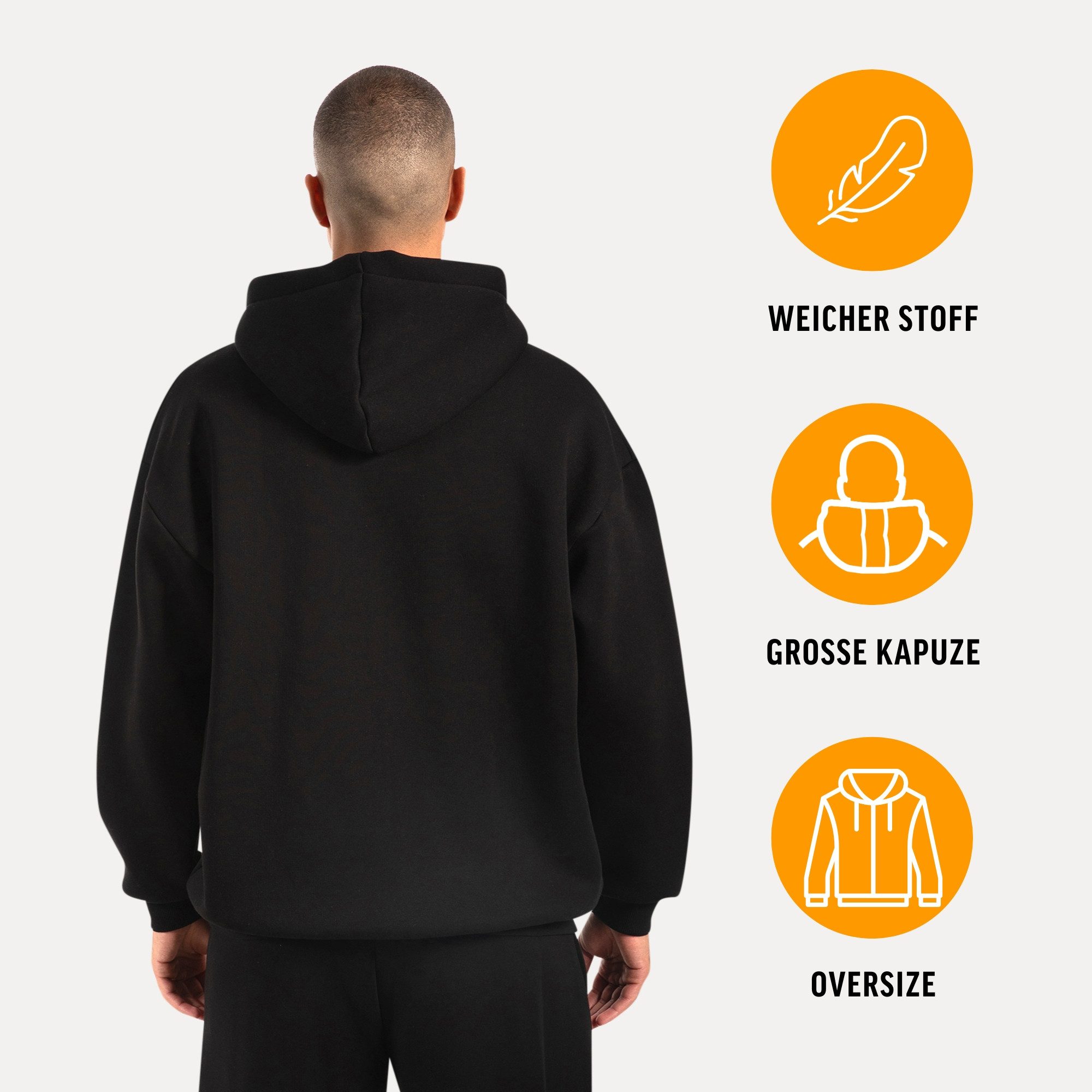 Smilodox Kapuzenstrickjacke Cedrik, Oversize Zip Hoodie, Kapuzenpullover mi günstig online kaufen