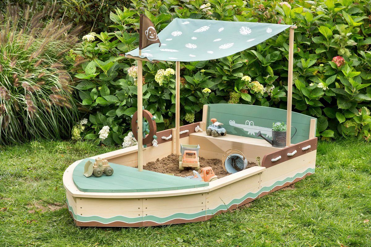 MUDDY BUDDY® Sandkasten Jungle King, natur - salbei - mokka, FSC® - schützt günstig online kaufen