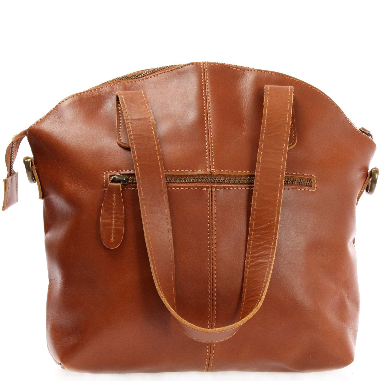 LECONI Schultertasche Shopper Damen Handtasche Ledertasche Henkeltasche Echt Leder LE0060, Echtleder – Henkel & langer Trageriemen – 33×30×10 cm – Bild 3 von 5
