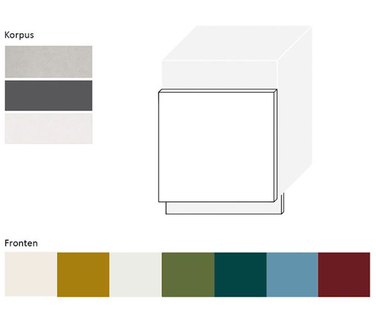 Feldmann-Wohnen Sockelblende Rimini (für teilintegrierte Geschirrspüler, inklusive Sockel, 1 St., moderne Optik, MDF Kasetten-Fronten, Soft-Close), 60x1,9x57cm Farbe wählbar