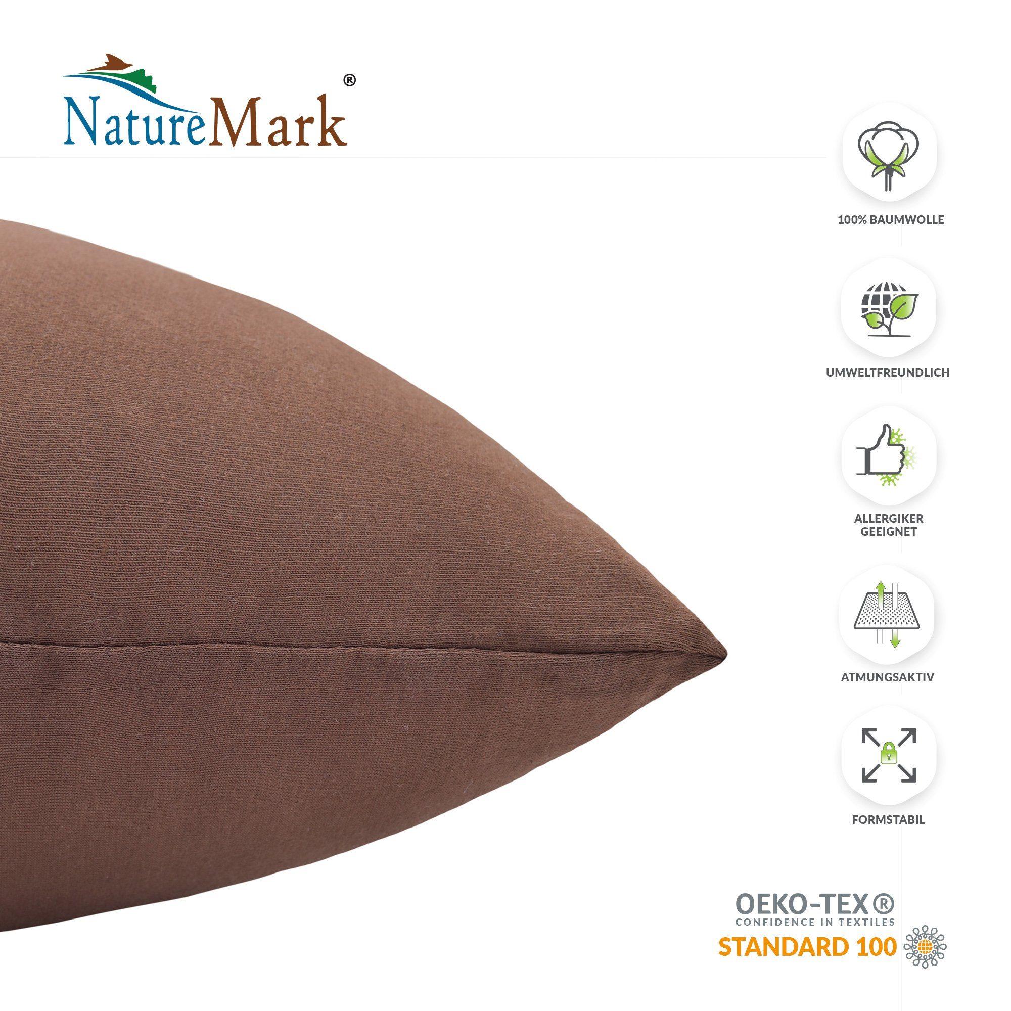 NatureMark Kissenbezüge 2er Pack Jersey Kissenbezug günstig online kaufen