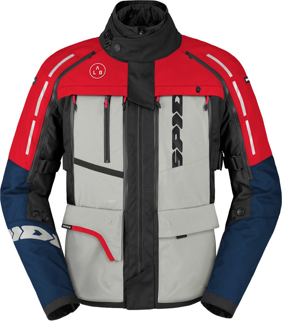 SpiDi Motorradjacke 4 Season V3 H2Out wasserdichte Textil Jacke Wasserdicht protektoren wasserdichte