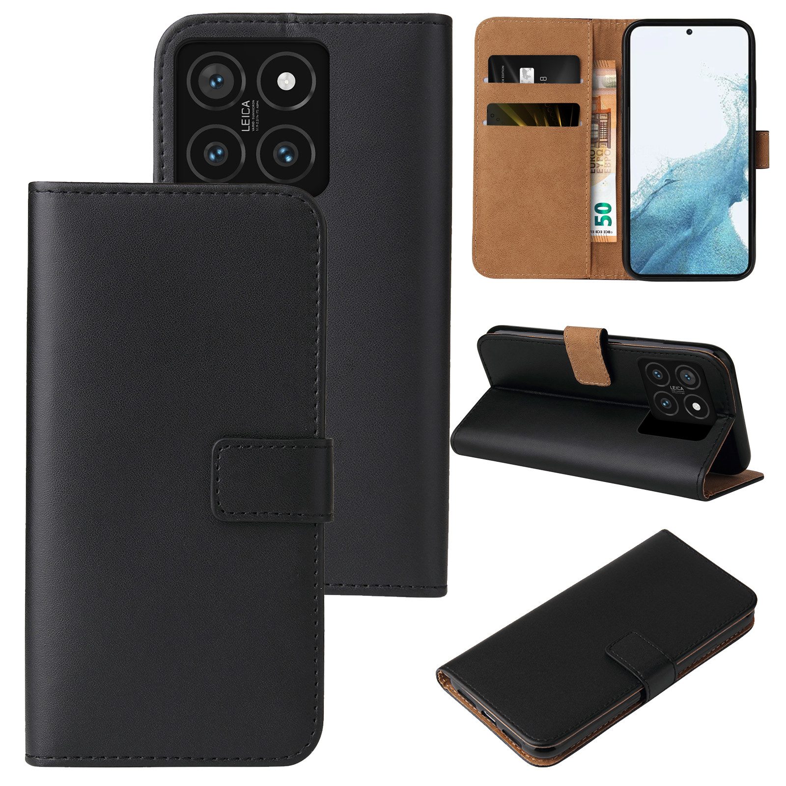 Tec-Expert Handyhülle Klapp Hülle für Xiaomi 14 6.36 Zoll, 6.36, Flip Case für Xiaomi 14