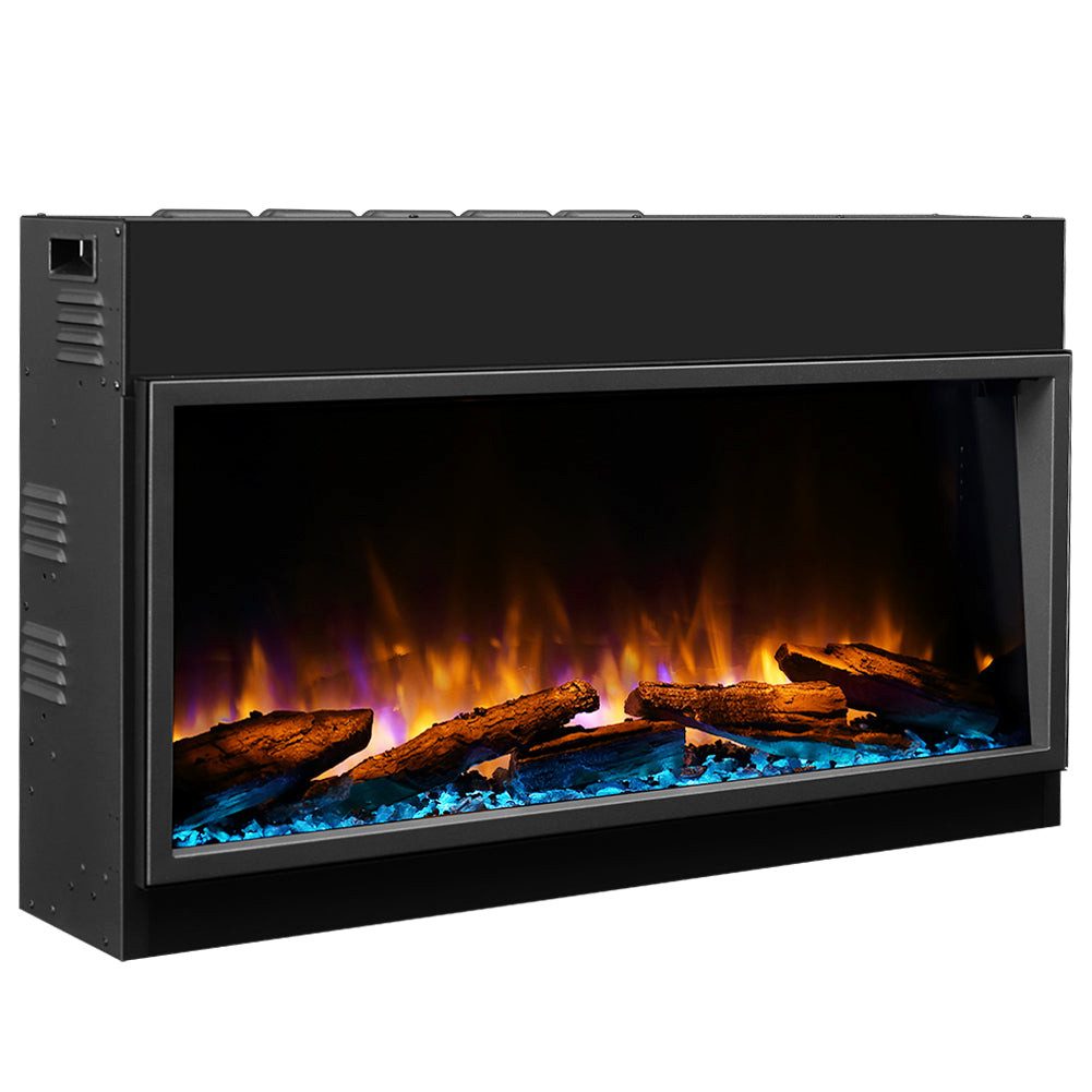 Balderia Elektrokamin Elektrokamin BALDERIA als Einbaukamin – App-Steuerung, 2000 W, Einbaukamin mit 3D Flamme, 8-farbiges Glutlicht, 1–2 kW