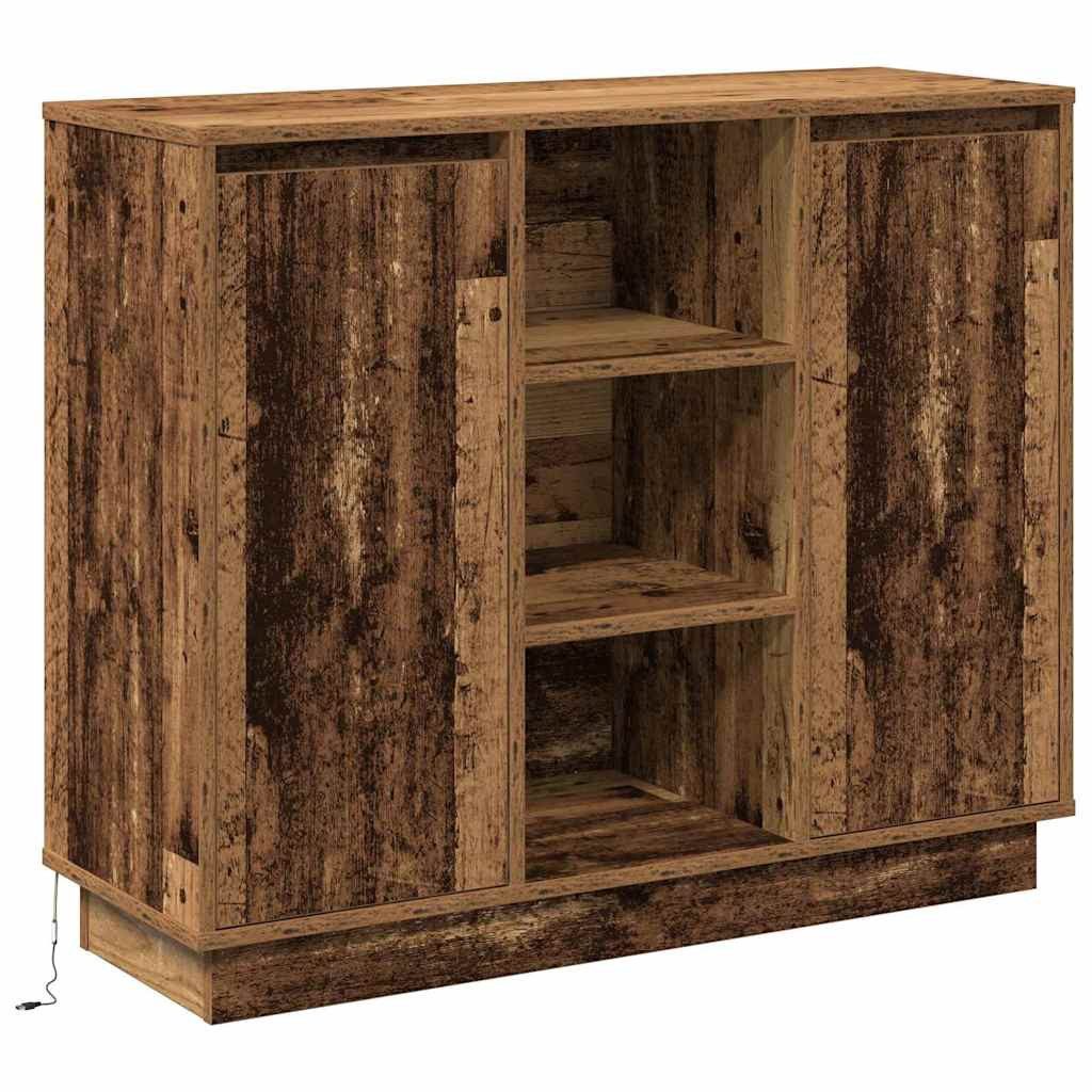 vidaXL Badezimmerspiegelschrank Sideboard mit Regal Altholz günstig online kaufen