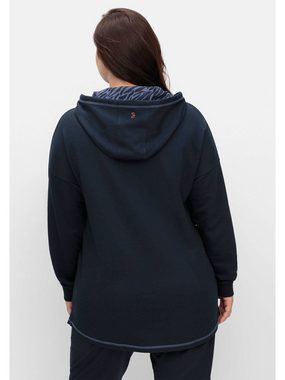 Sheego Kapuzensweatshirt Große Größen in Oversizedform, mit Kontrastdetails