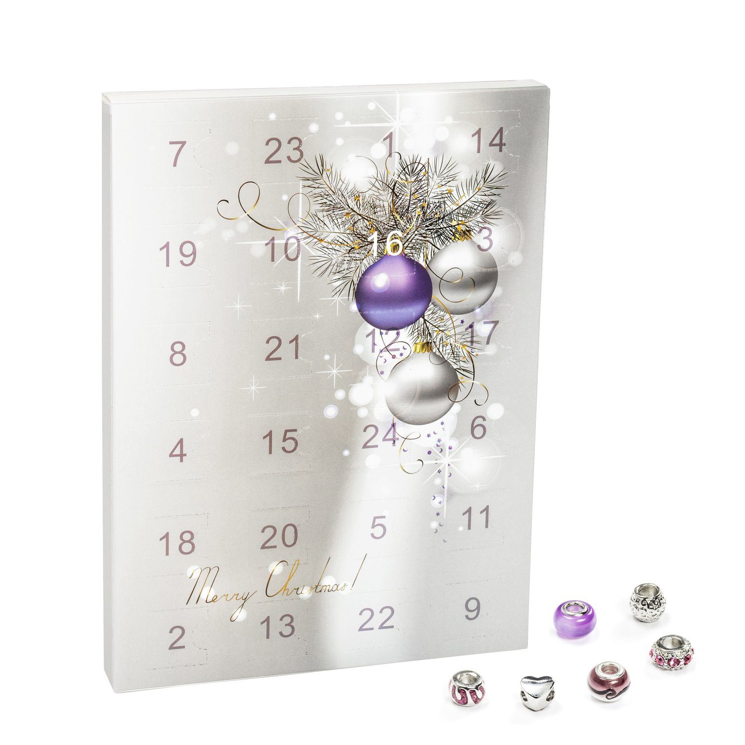 VALIOSA Schmuck-Adventskalender Mode-Schmuck Adventskalender mit Halskette, Armband + 22 individuelle (24-tlg), 24-teilig (1 Set)