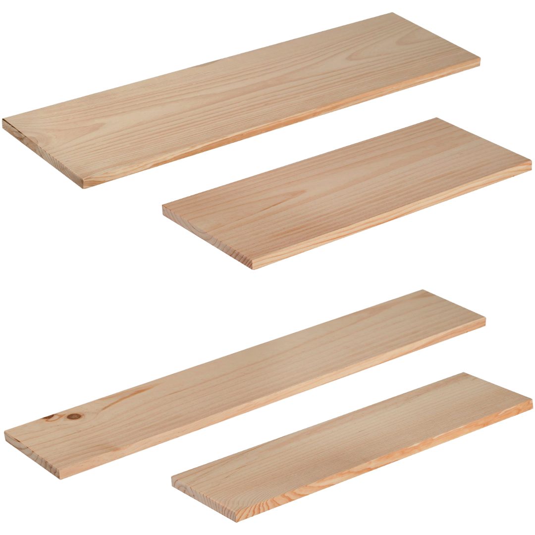 Astigarraga Kit Line Wandregal Regalbrett, Vollholz Kiefer, abgerundete Eck günstig online kaufen