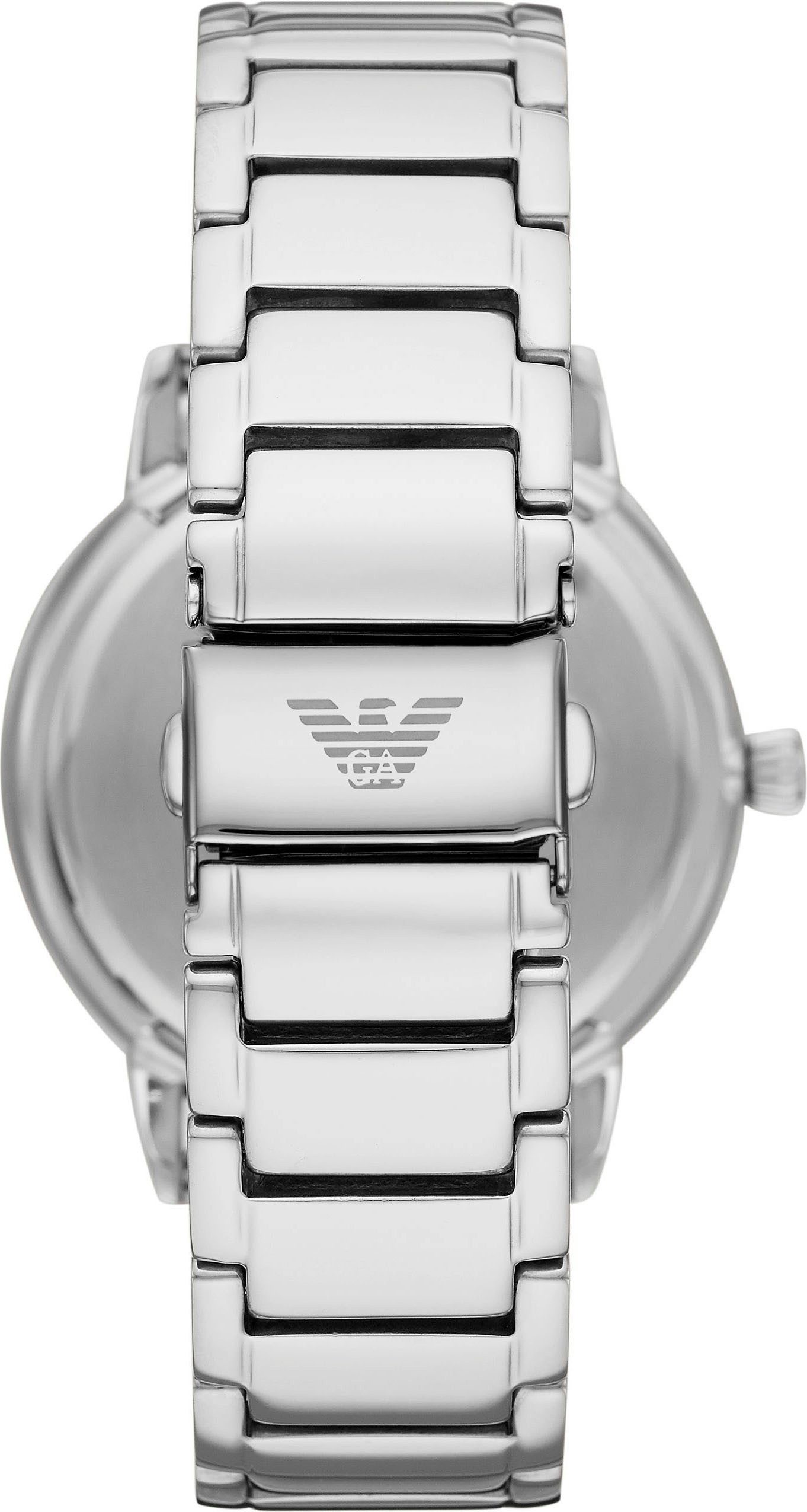 Emporio Armani Quarzuhr AR11311, Armbanduhr, Herrenuhr, Edelstahlarmband, analog, Tag