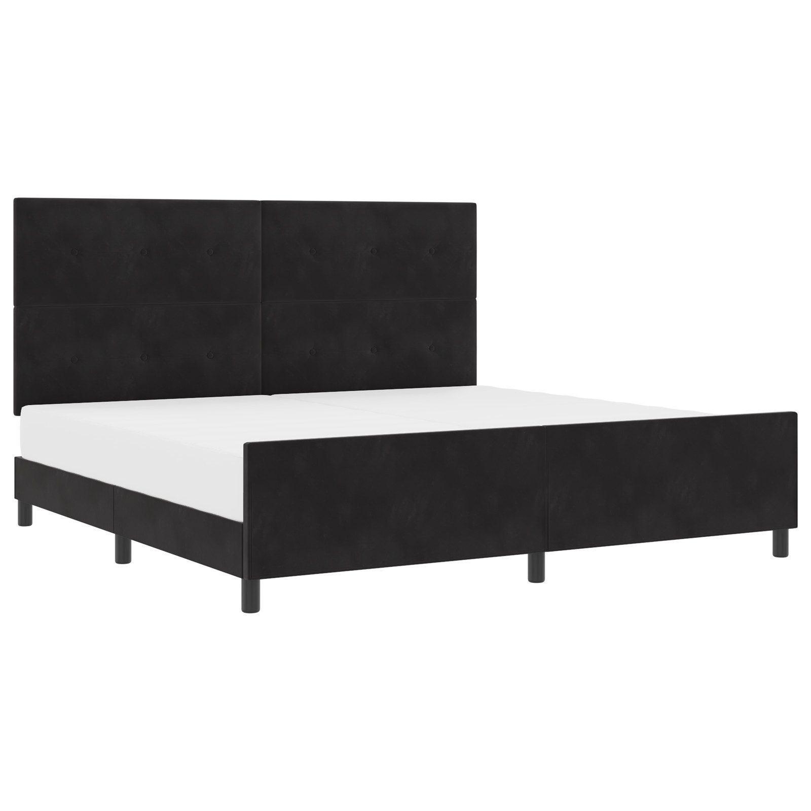 vidaXL Bett Bettgestell Schwarz 200x200 cm günstig online kaufen