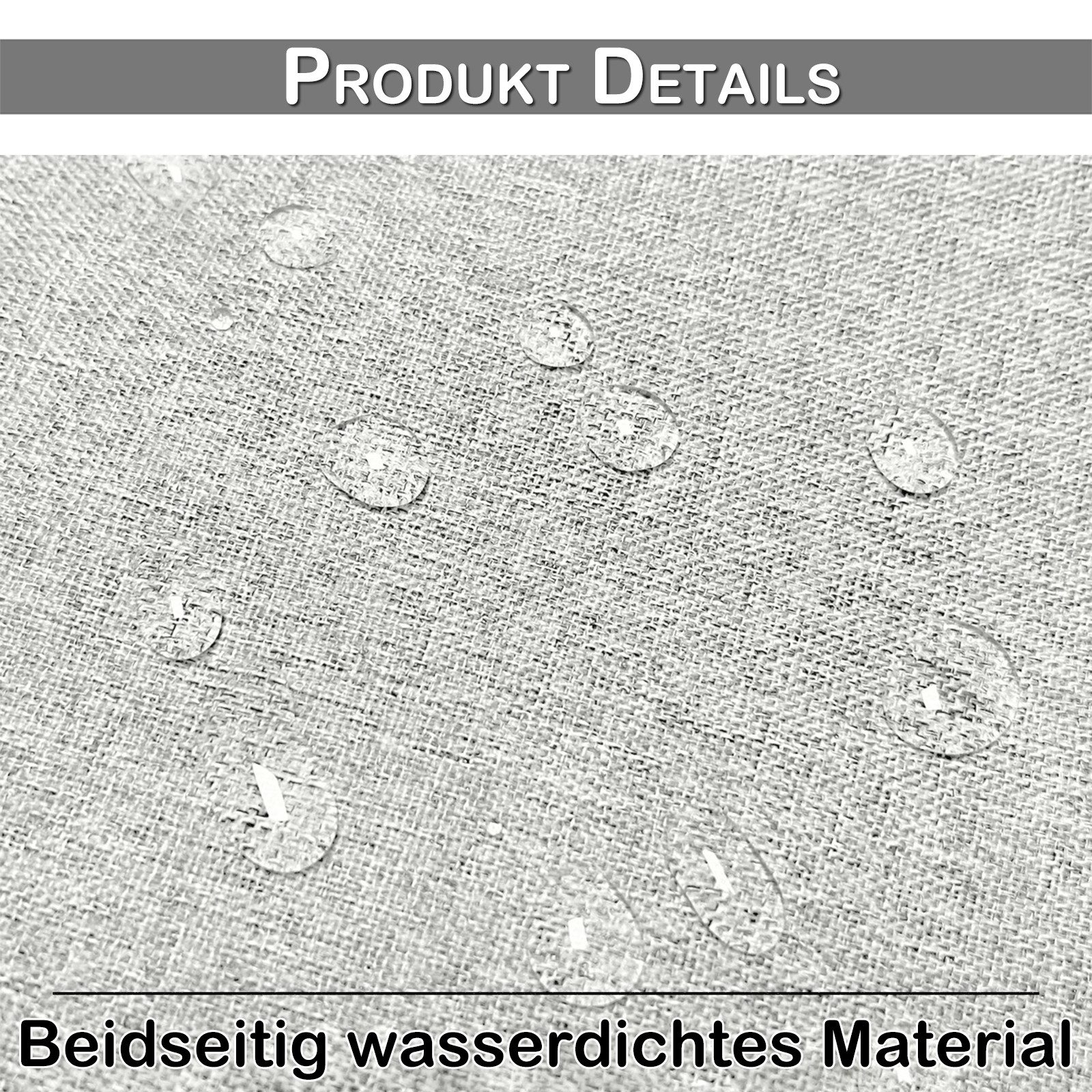 Rosnek Outdoorvorhang 100% Blickdicht, Wasserabweisend & Winddicht, Sonnenschutz Gardinen (1 St), Extra breit, Ösen oben & Back-Tabs unten, für Terrasse und Balkon