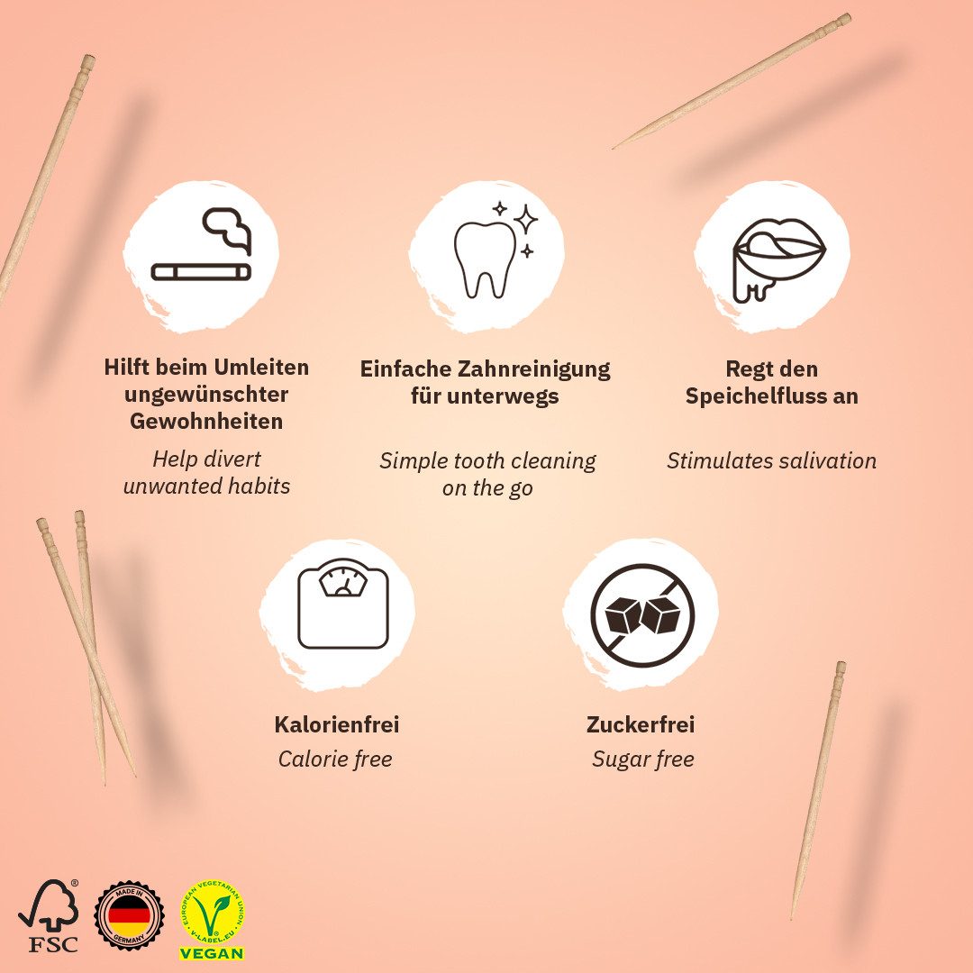 Wunder Zahnstocher Mundpflegecenter Wunder Zahnstocher mit Geschmack - Cool Fruit Pack