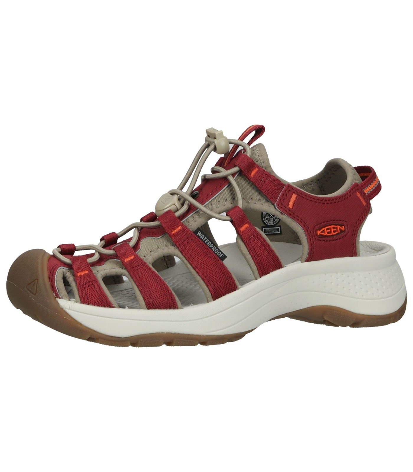 Lederimitat/Textil merlot-scarlet Keen Wanderschuhe Trekkingsandale ibis