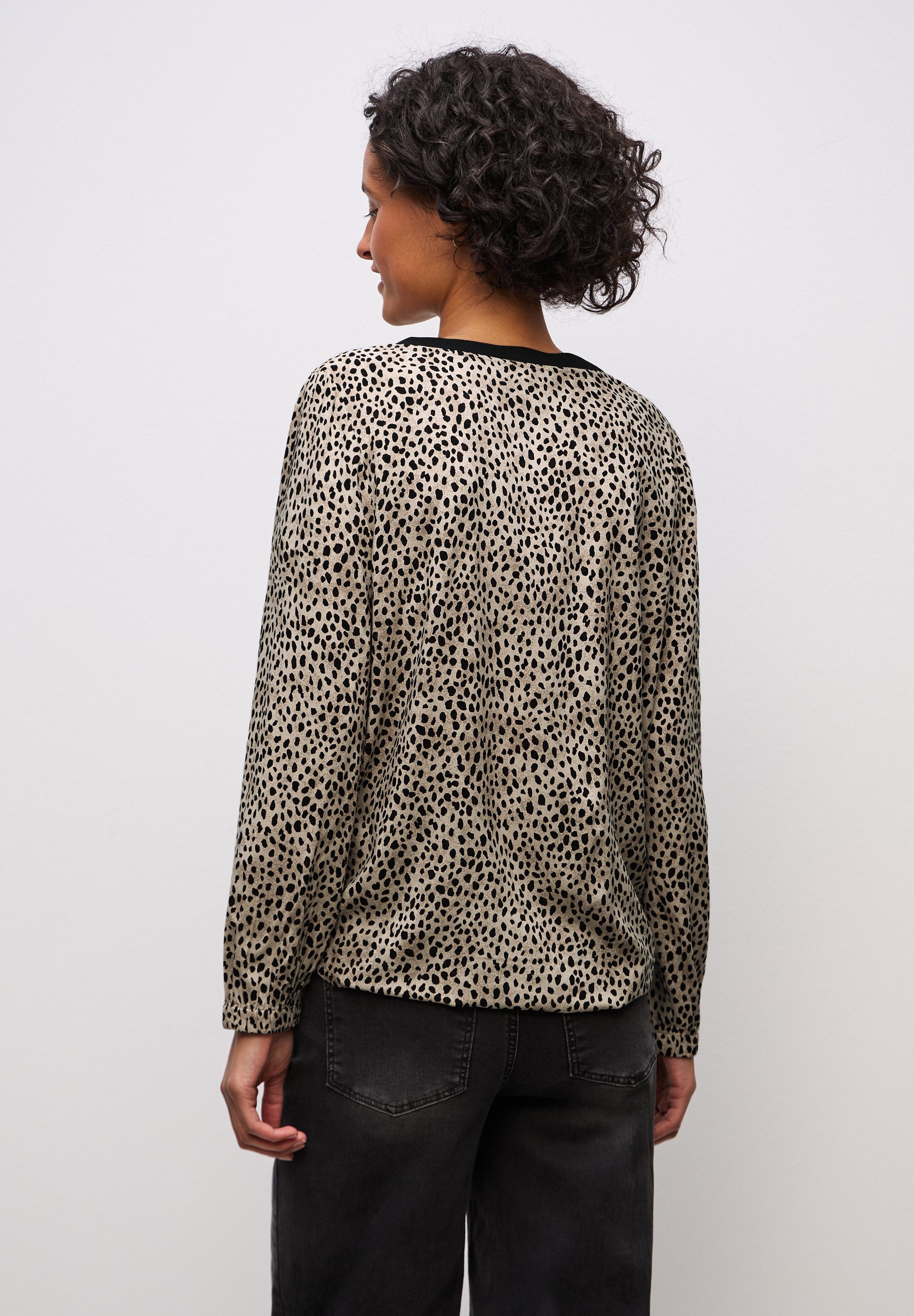 STREET ONE Langarmbluse mit Elastiksaum günstig online kaufen