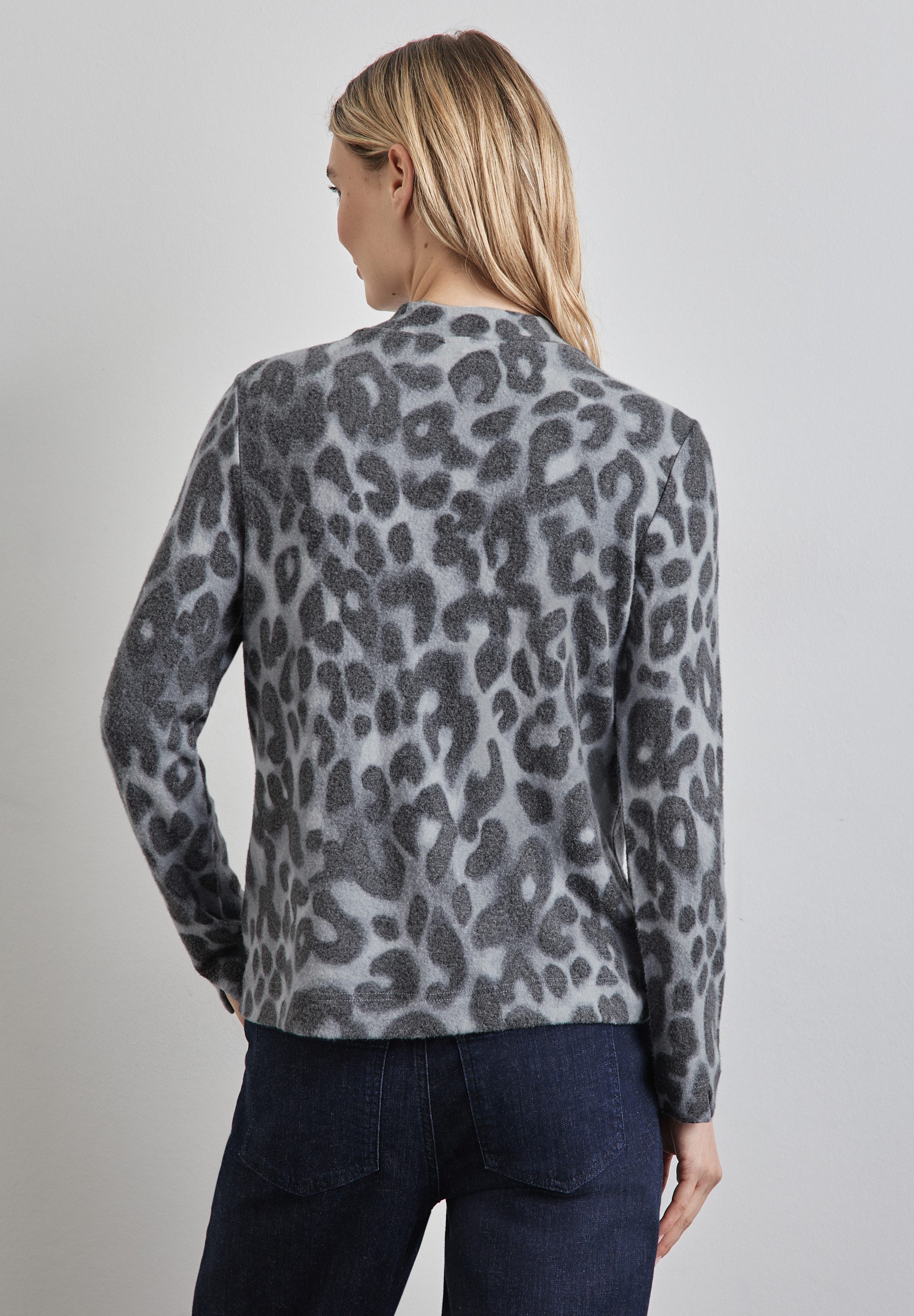 STREET ONE Langarmshirt mit Leo-Muster günstig online kaufen