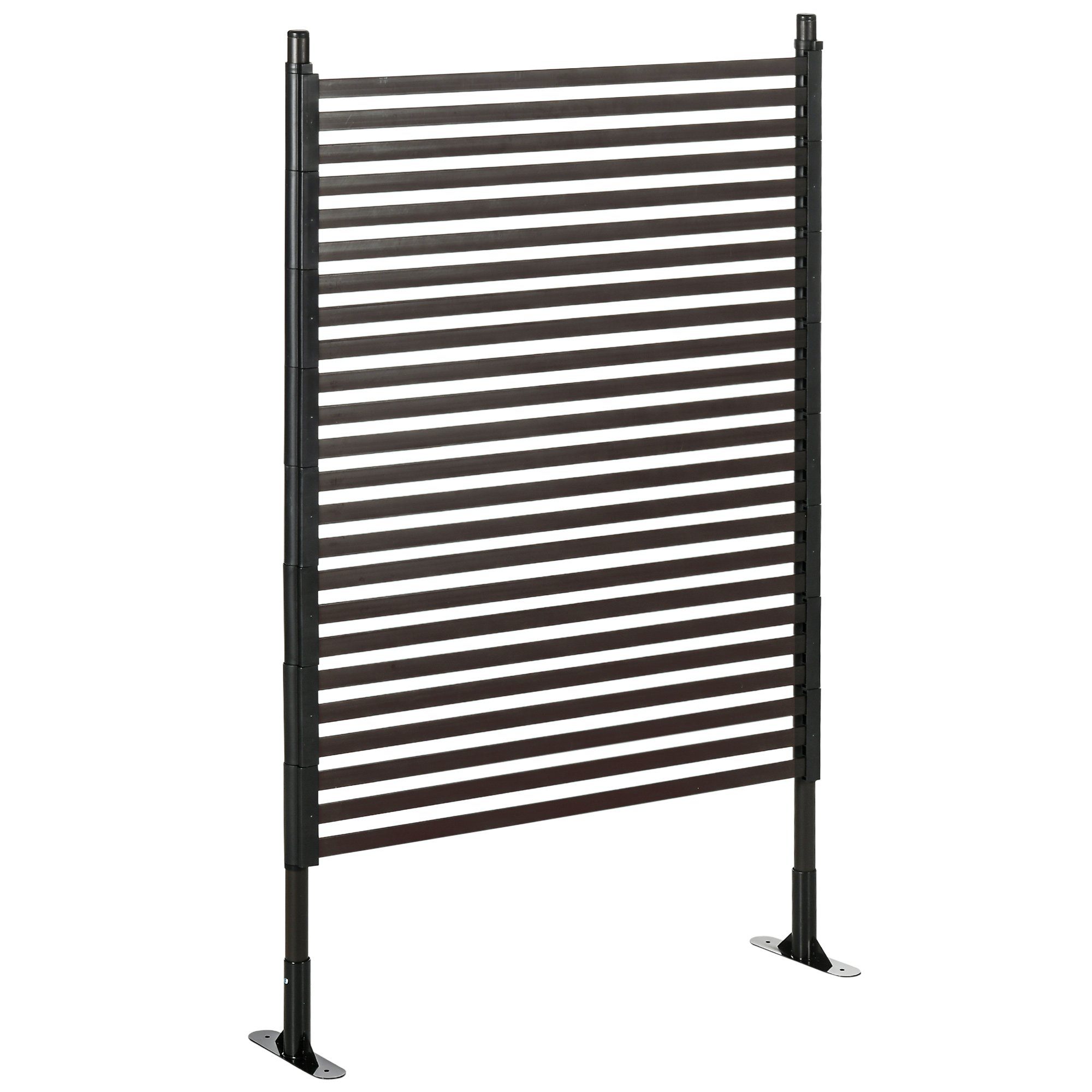 Outsunny Gartenzaun Dekorative Zaun für Balkon, Terrasse, (Teichzaun, 9-St., Stahlzaun), LxBxH: 93x22x150 cm