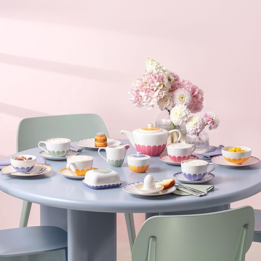 Villeroy & Boch Eierbecher Fleur Couleur Eierbecher ø 11,6 cm 4er Set, (4er Set, 4-tlg., 4x Eierbecher)