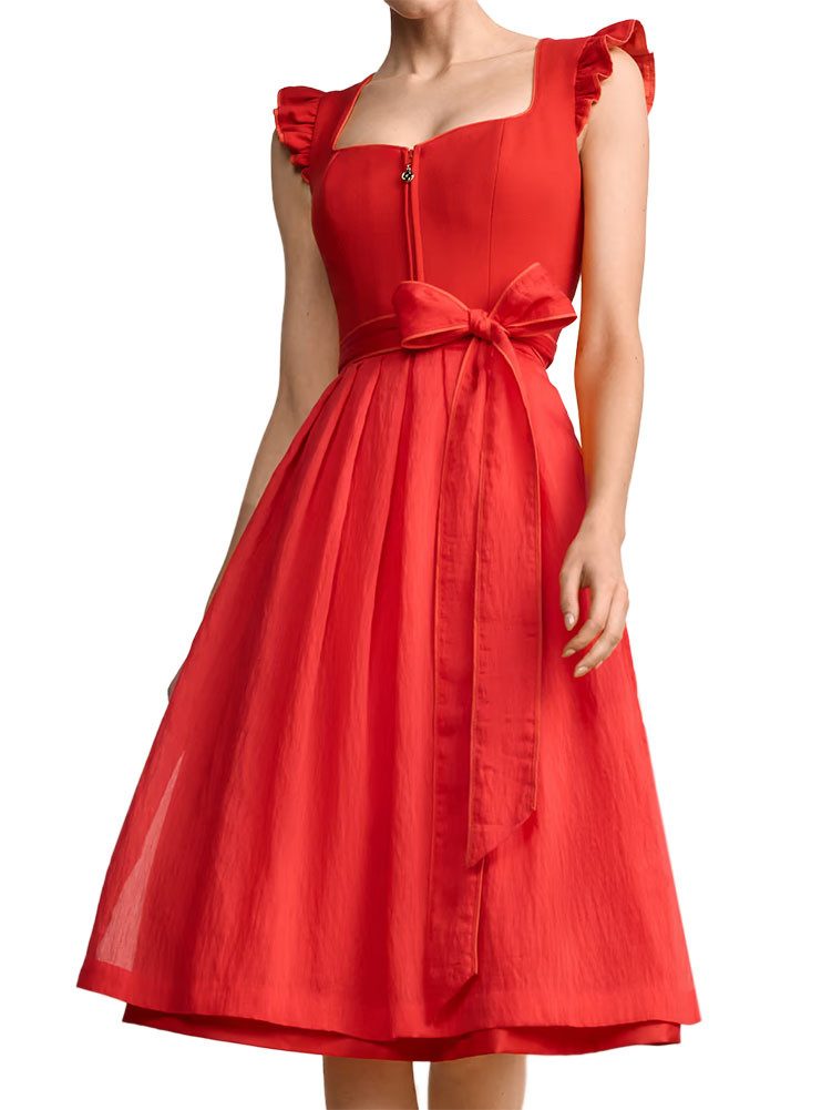 KRÜGER COLLECTION Dirndl Dirndl Padme 70cm Länge rot