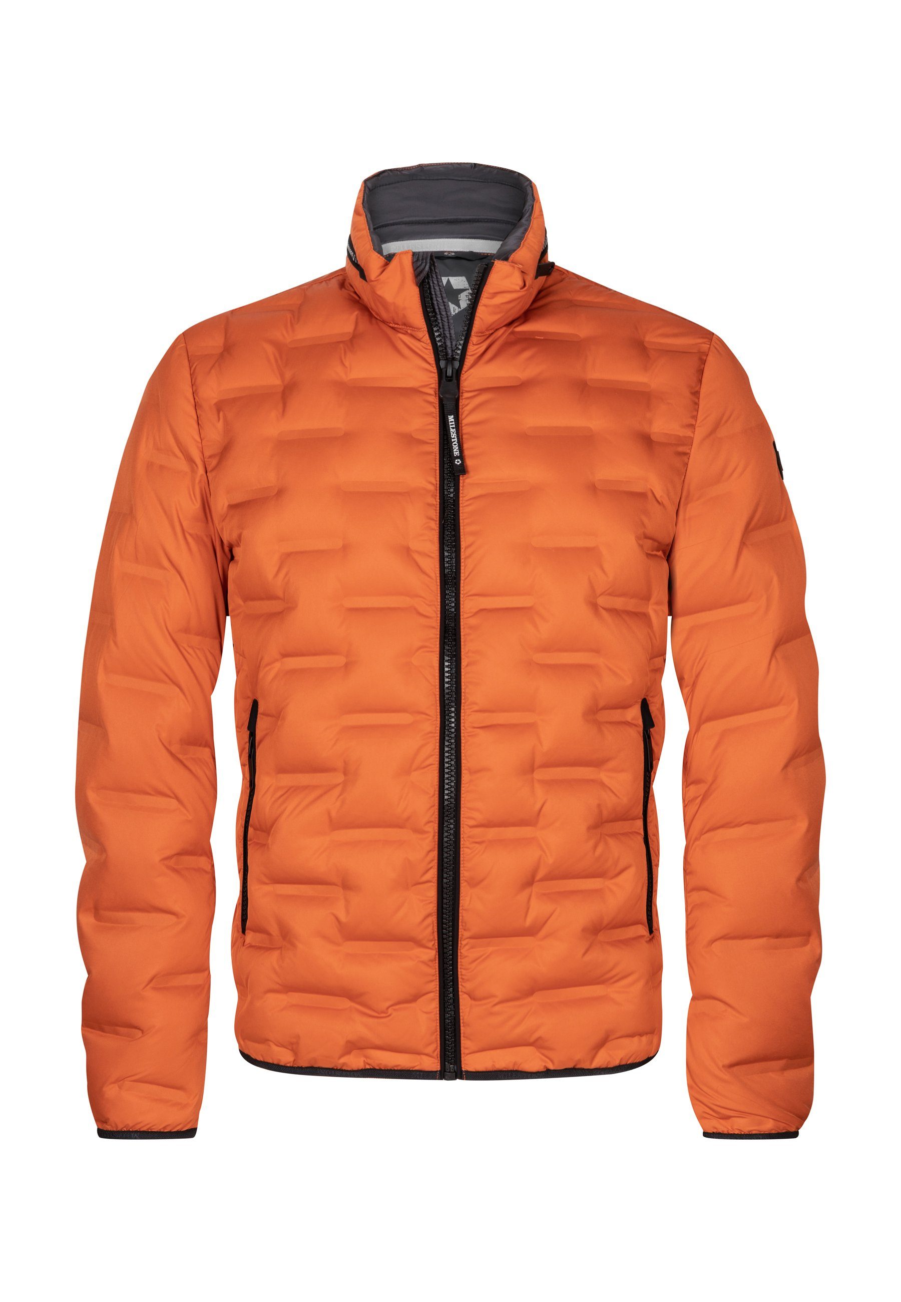 Milestone Steppjacke MSSalvio mit Logo Badge Gebranntes orange