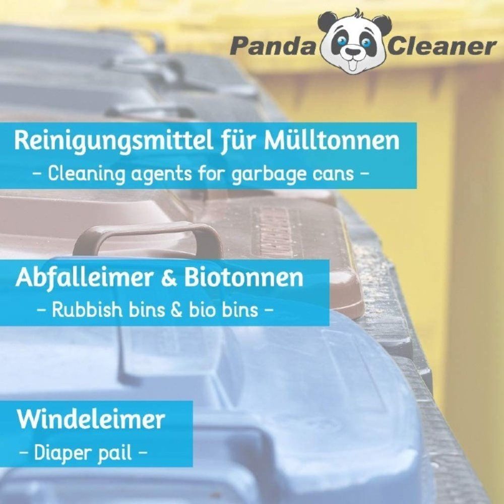 PandaCleaner [2-St. Reiniger gegen Mülltonnenreiniger Mülleimer-Deo 1l) Sprühkopf Geruchsentferner Mülleimer-Geruch (Set, + -