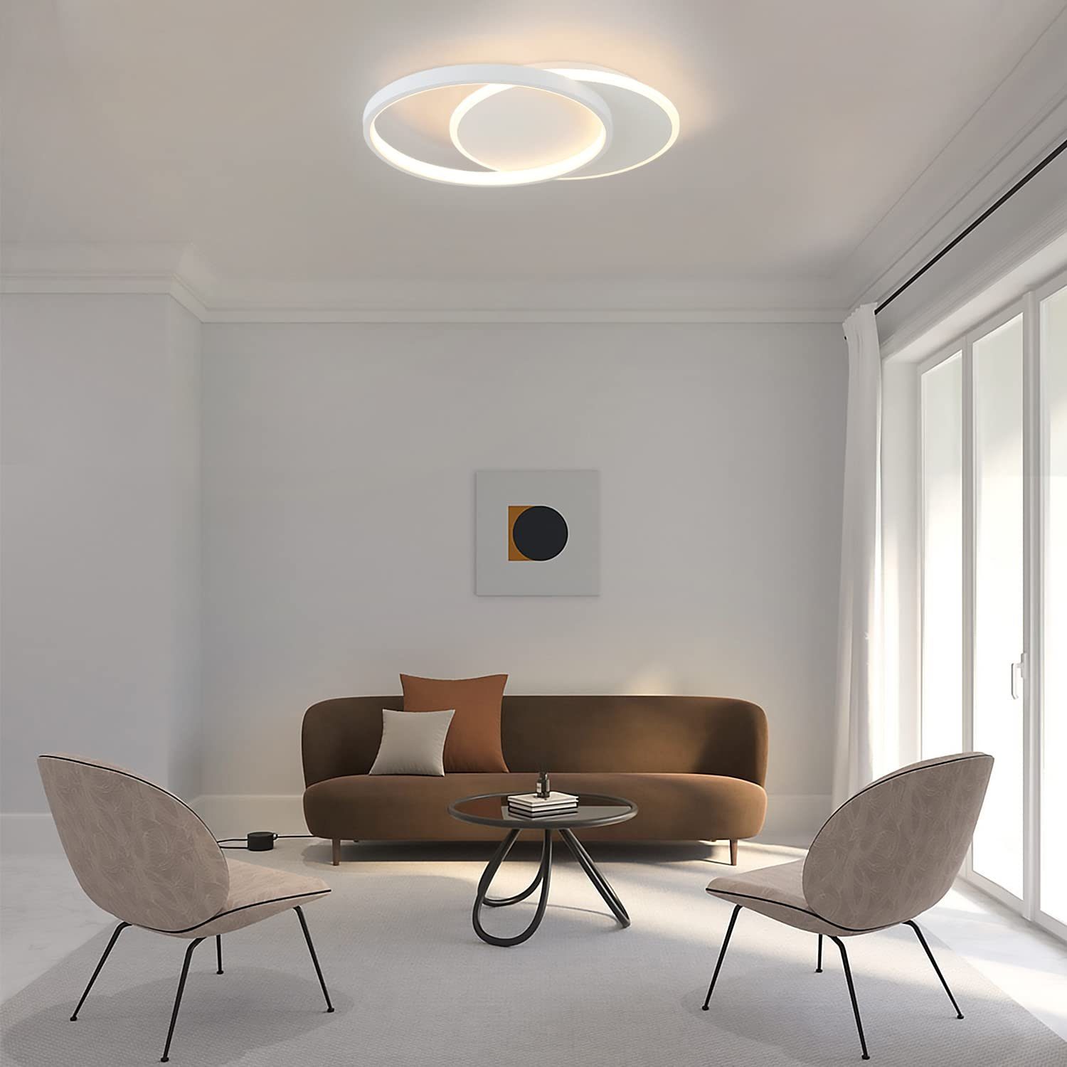 ZMH LED Deckenleuchte Wohnzimmer Dimmbar Modern günstig online kaufen