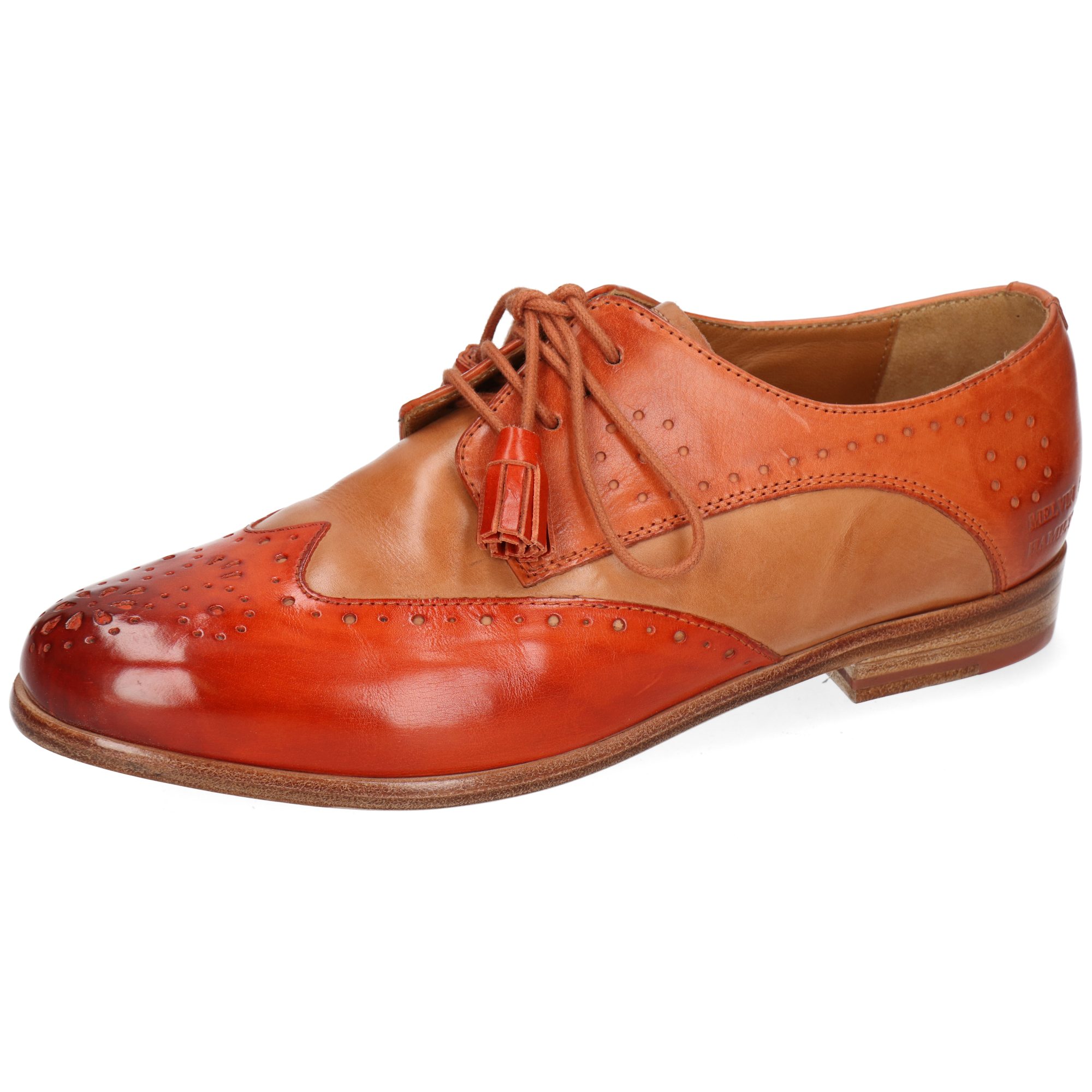 Melvin & Hamilton Selina 41 Leder-Derby Schuhe für Damen Schnürschuh Flache Absätze, Echtes Leder, Vegetabile Gerbung