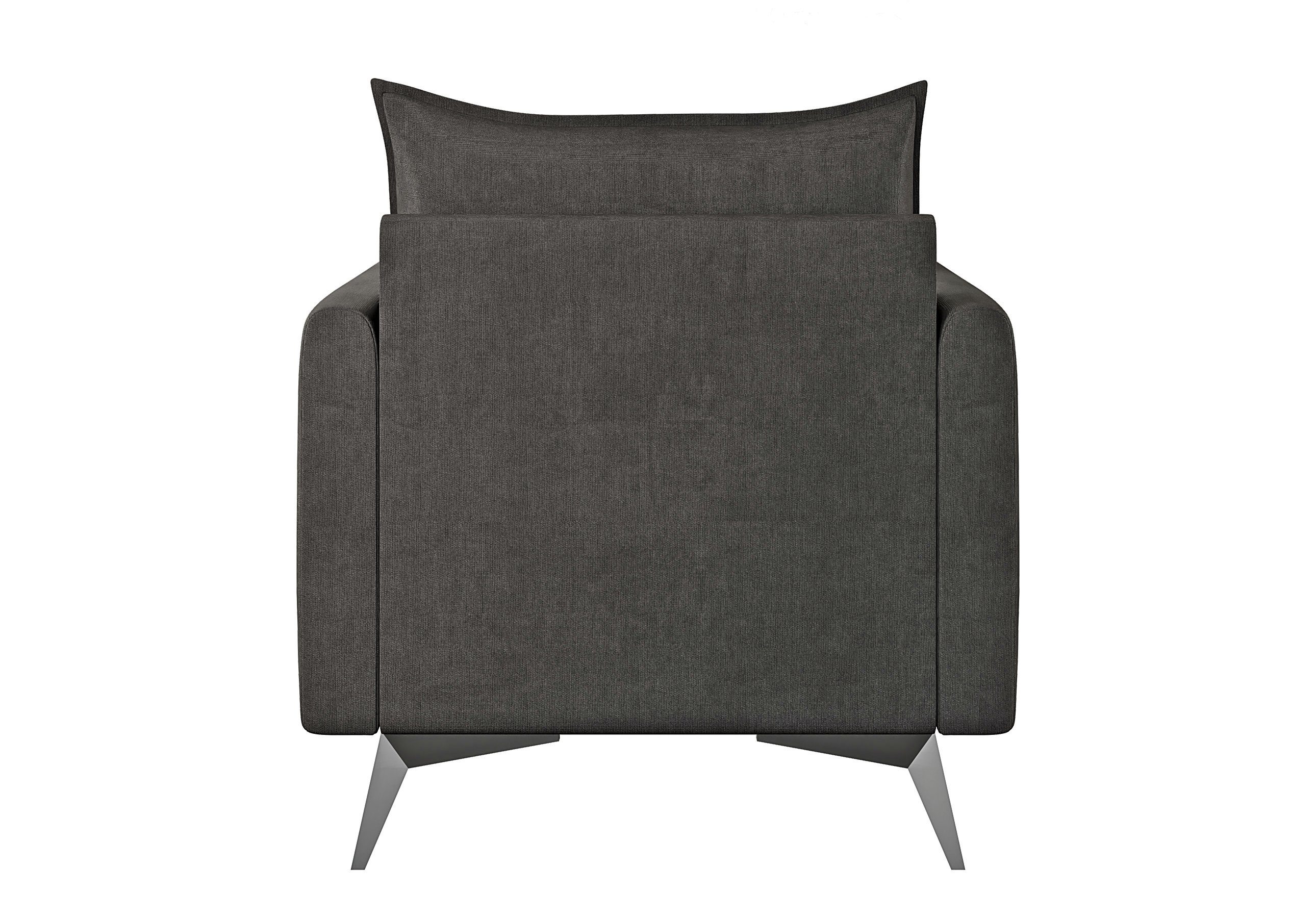 Schwarz Graphit mit Möbel S-Style Füßen, mit Sessel Wellenfederung Azalea Modernes Metall