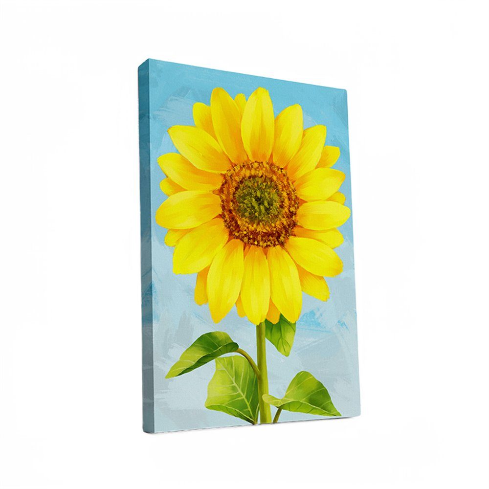 Rouemi Aufhängefertig (30×40cm), dekorative Blume Malerei, Wanddekoration, Sonnenblume Kunstdruck Leinwandbilder,